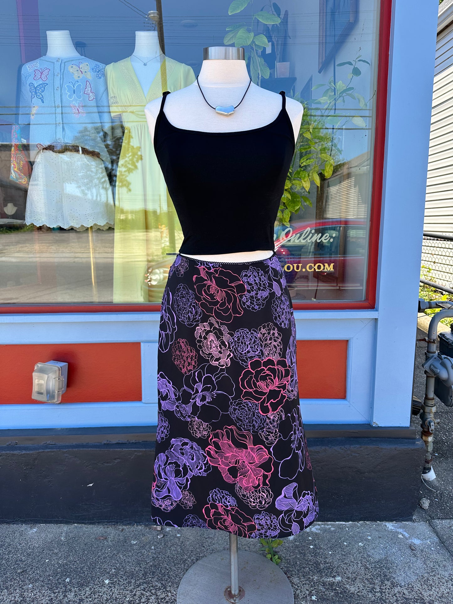 90's Purple/Pink Midi Skirt - 12