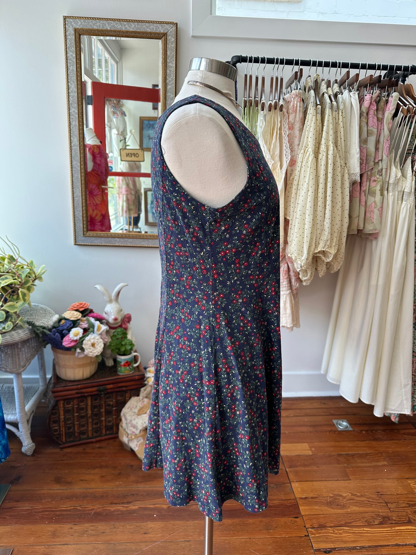 90's Floral Shift Dress - MEDIUM