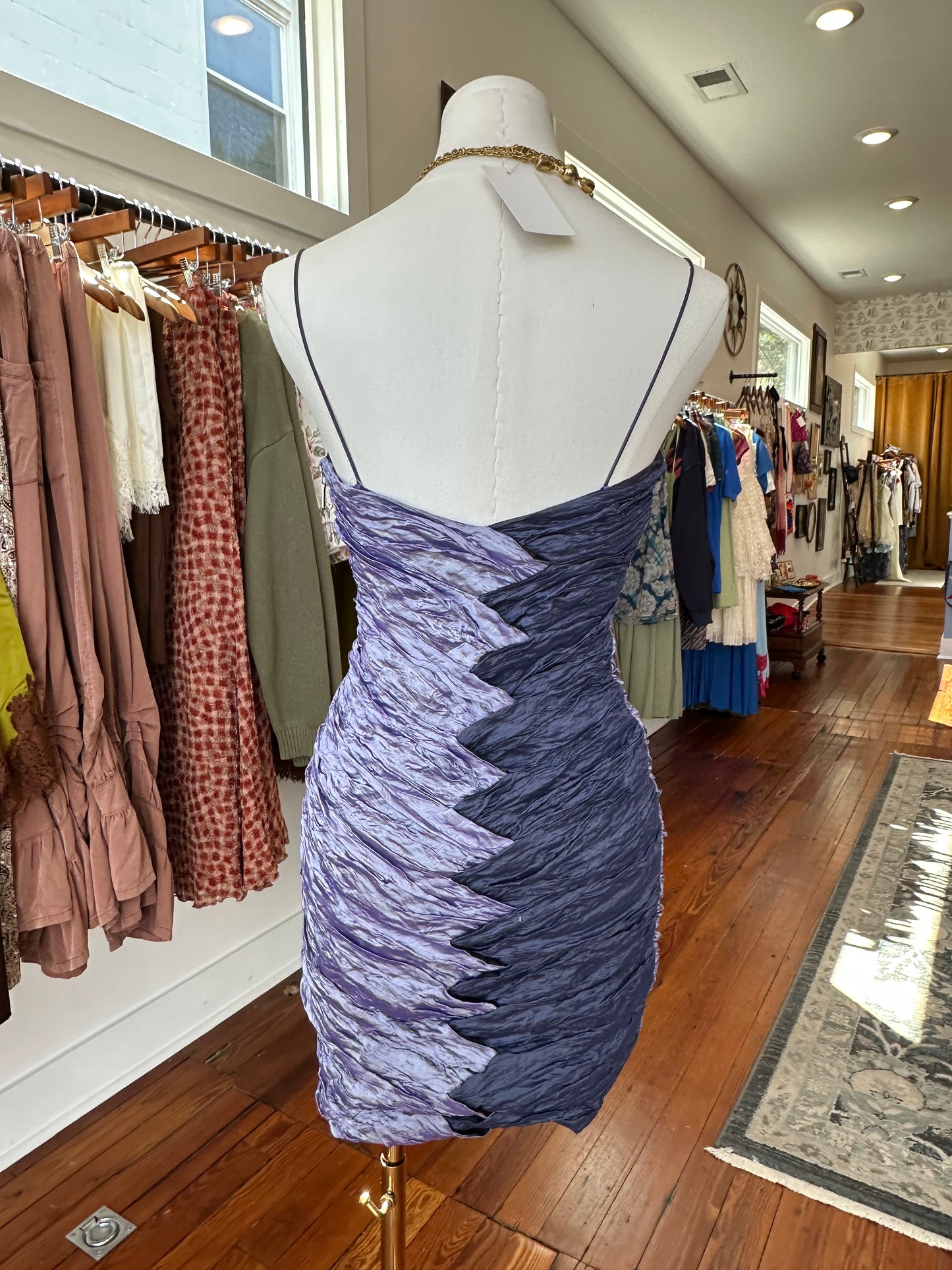 90's Ruched Party Dress - 6