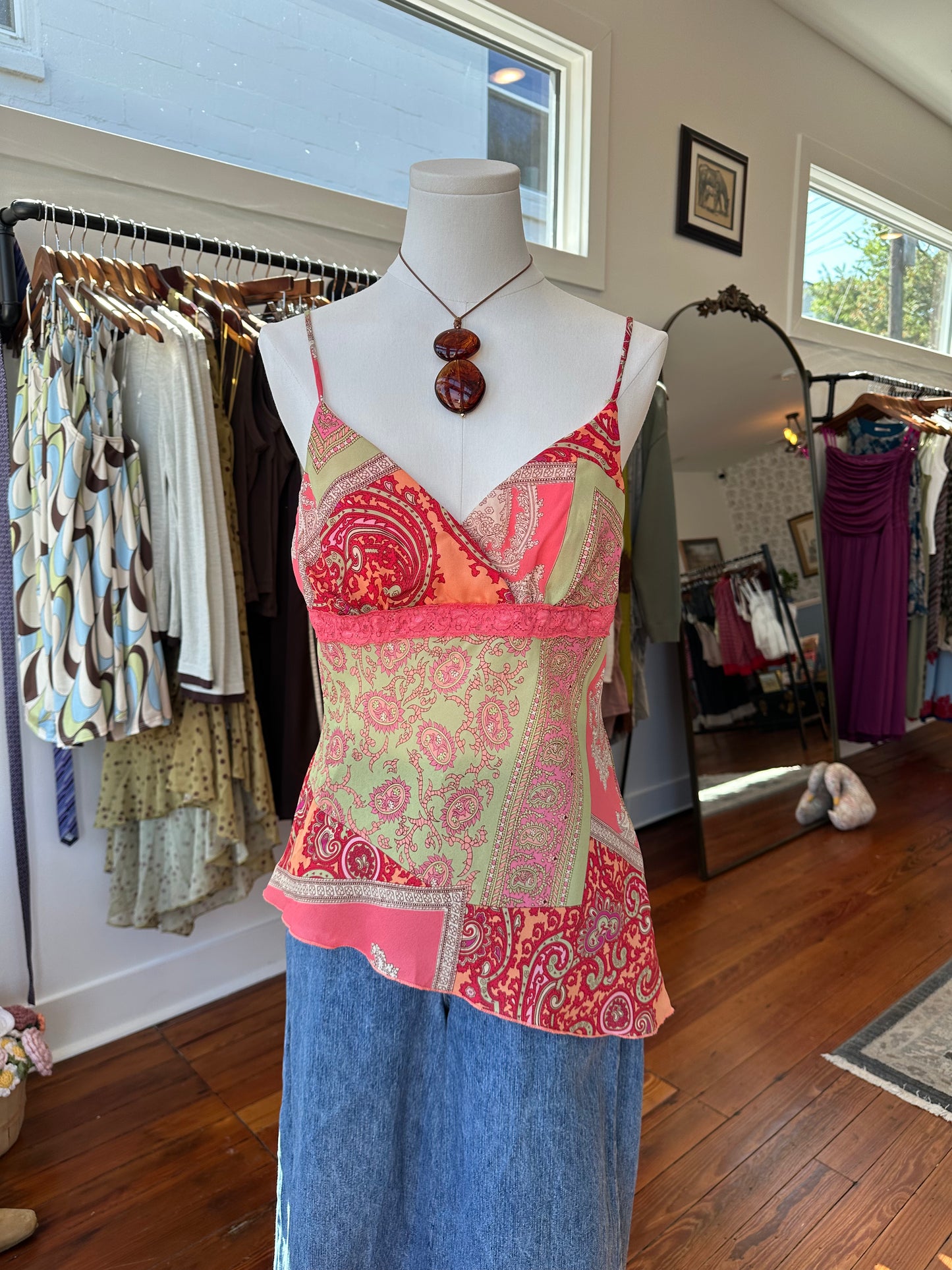 Y2K Paisley Tank USA - MEDIUM