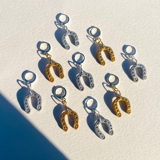 Lady Luck Huggie Hoops