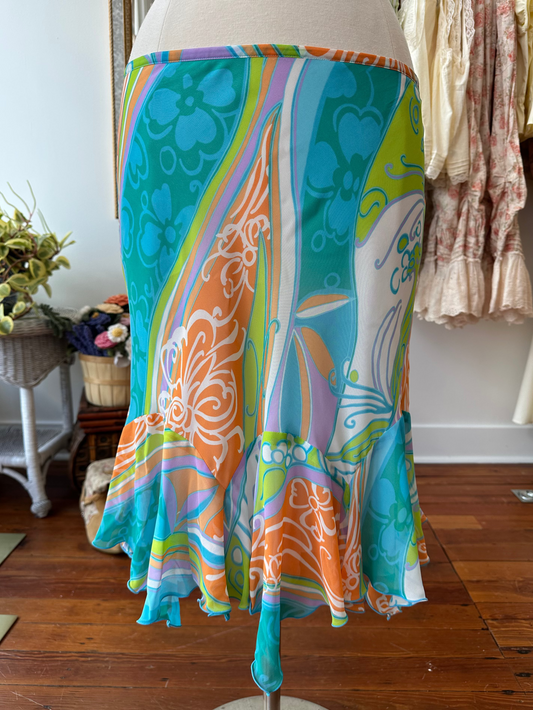Y2K Psychedelic Midi Skirt - 14