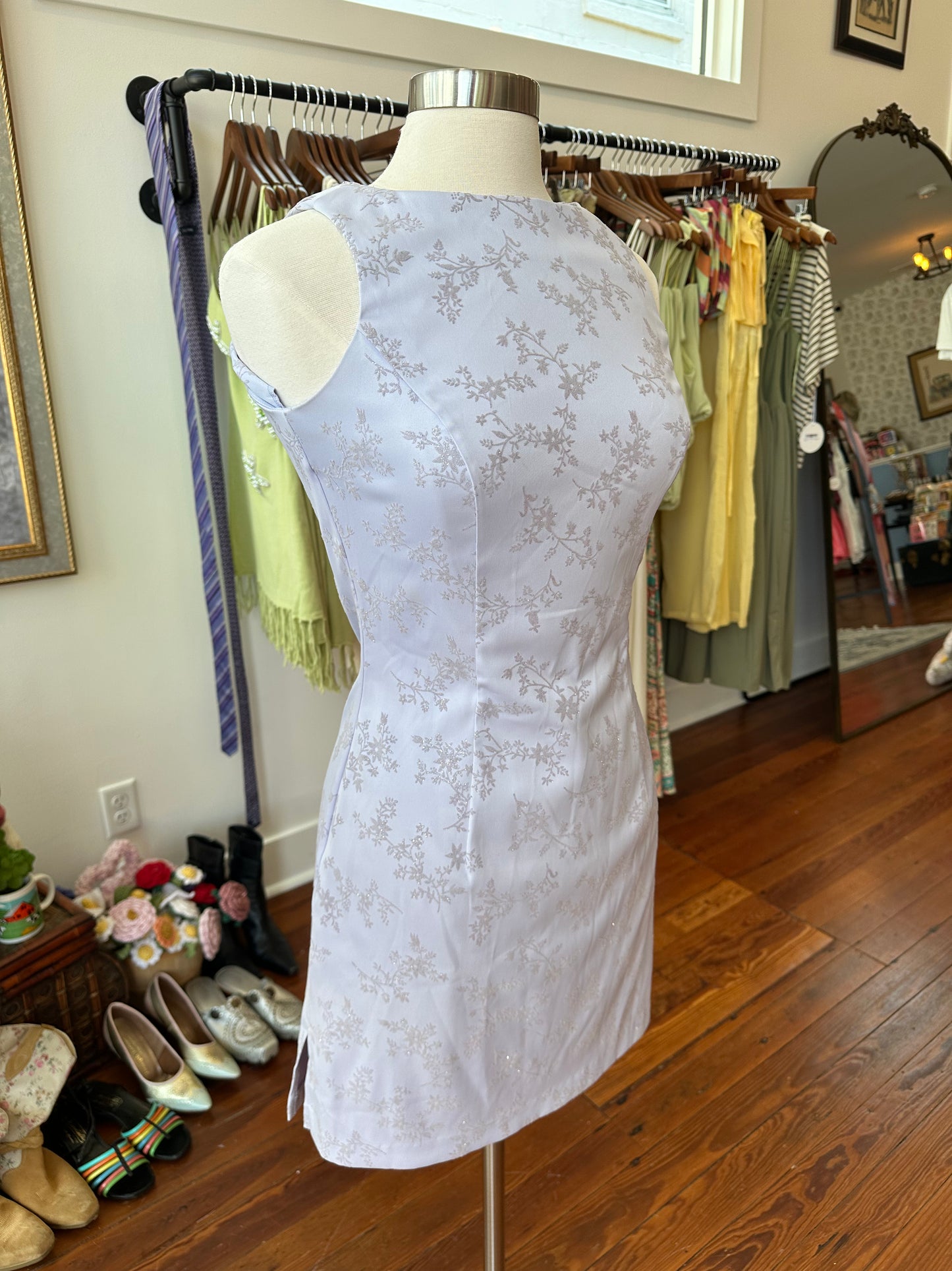 90's Lilac Sparkle Dress - 9