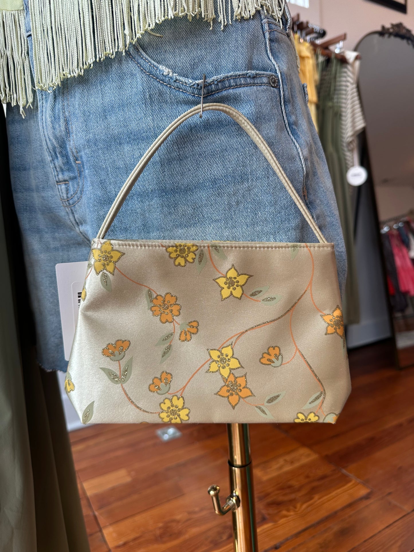 90's Satin Floral Purse