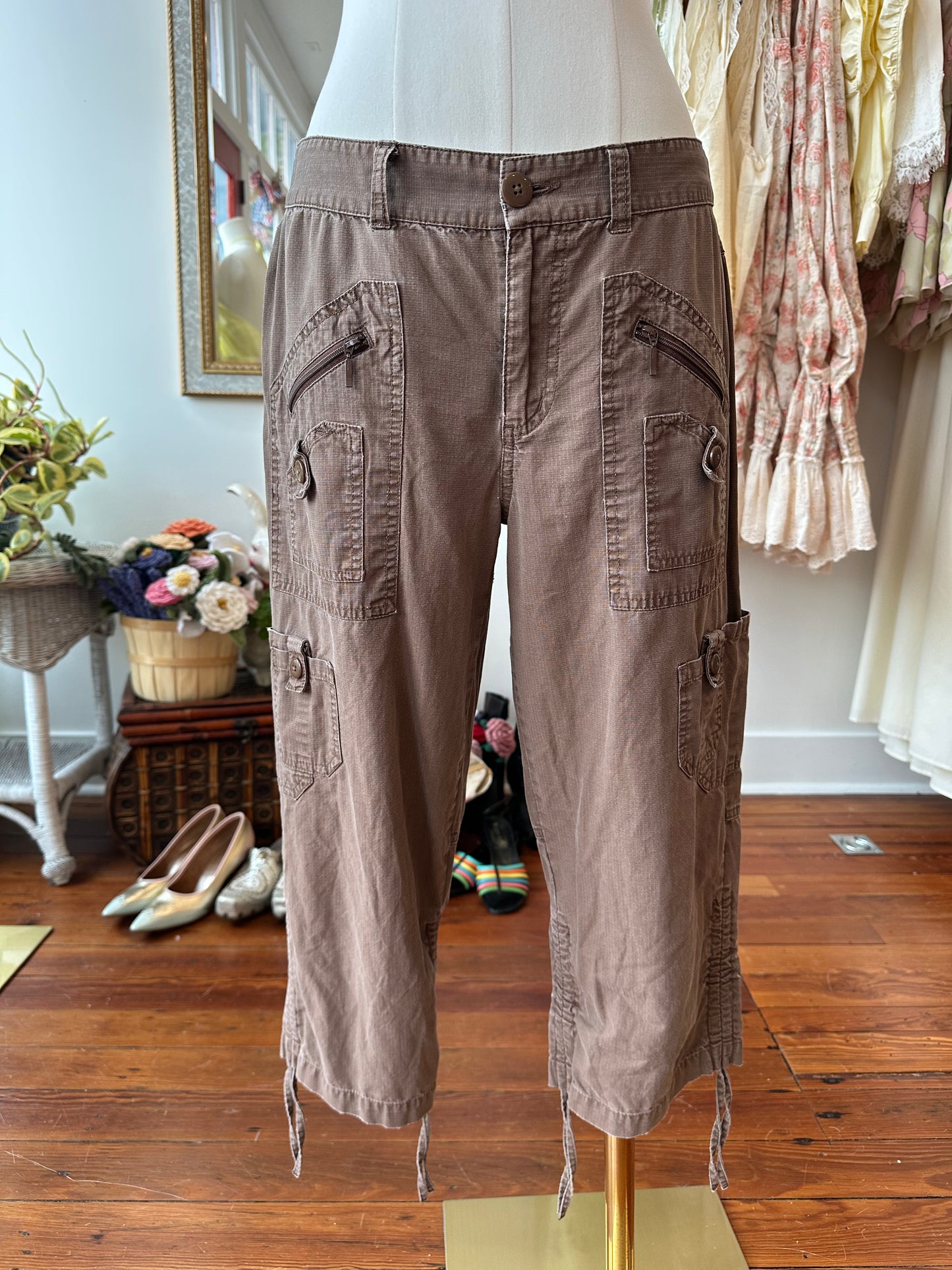 Y2K Cotton Cargo Capris - 8