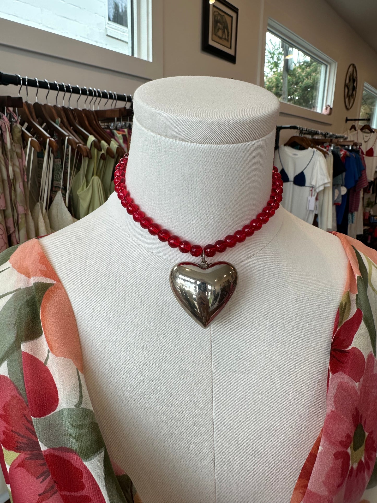 Beaded Heart Necklace