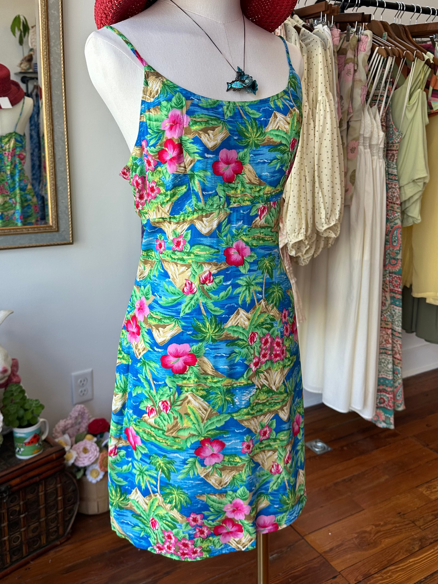 90's Tropical Slip Dress - MEDUIM