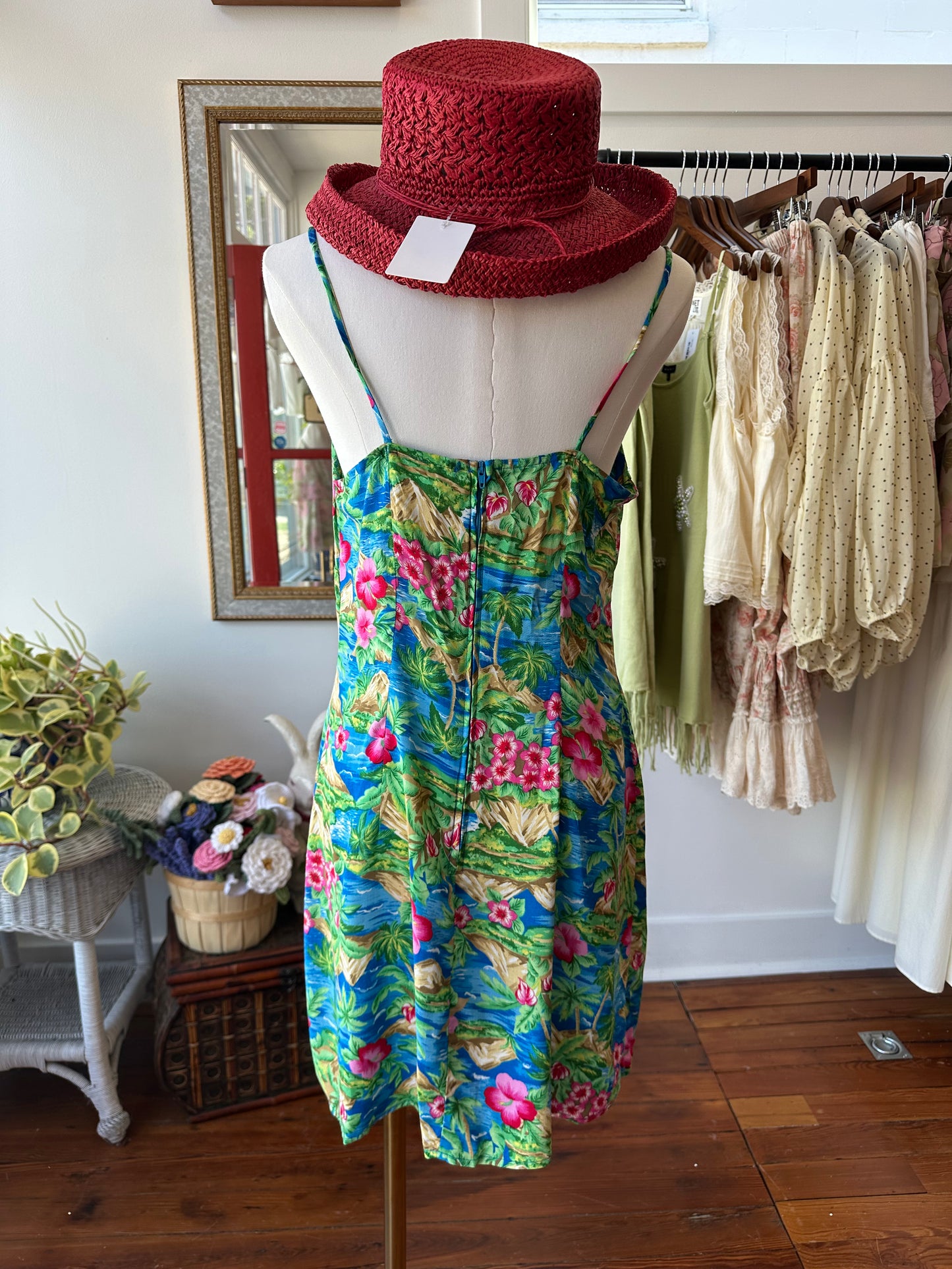 90's Tropical Slip Dress - MEDUIM
