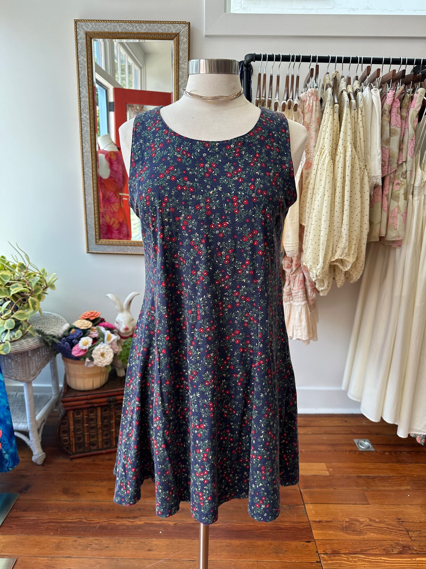 90's Floral Shift Dress - MEDIUM