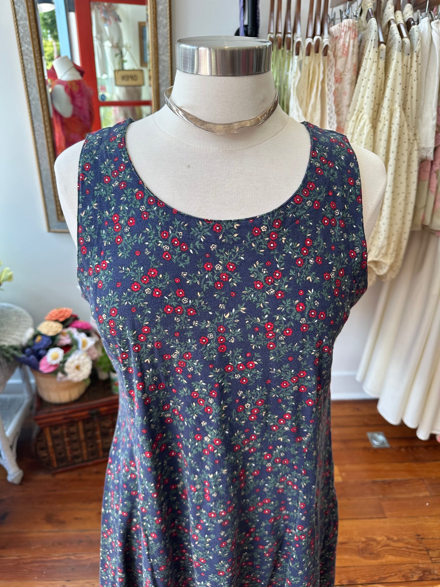 90's Floral Shift Dress - MEDIUM