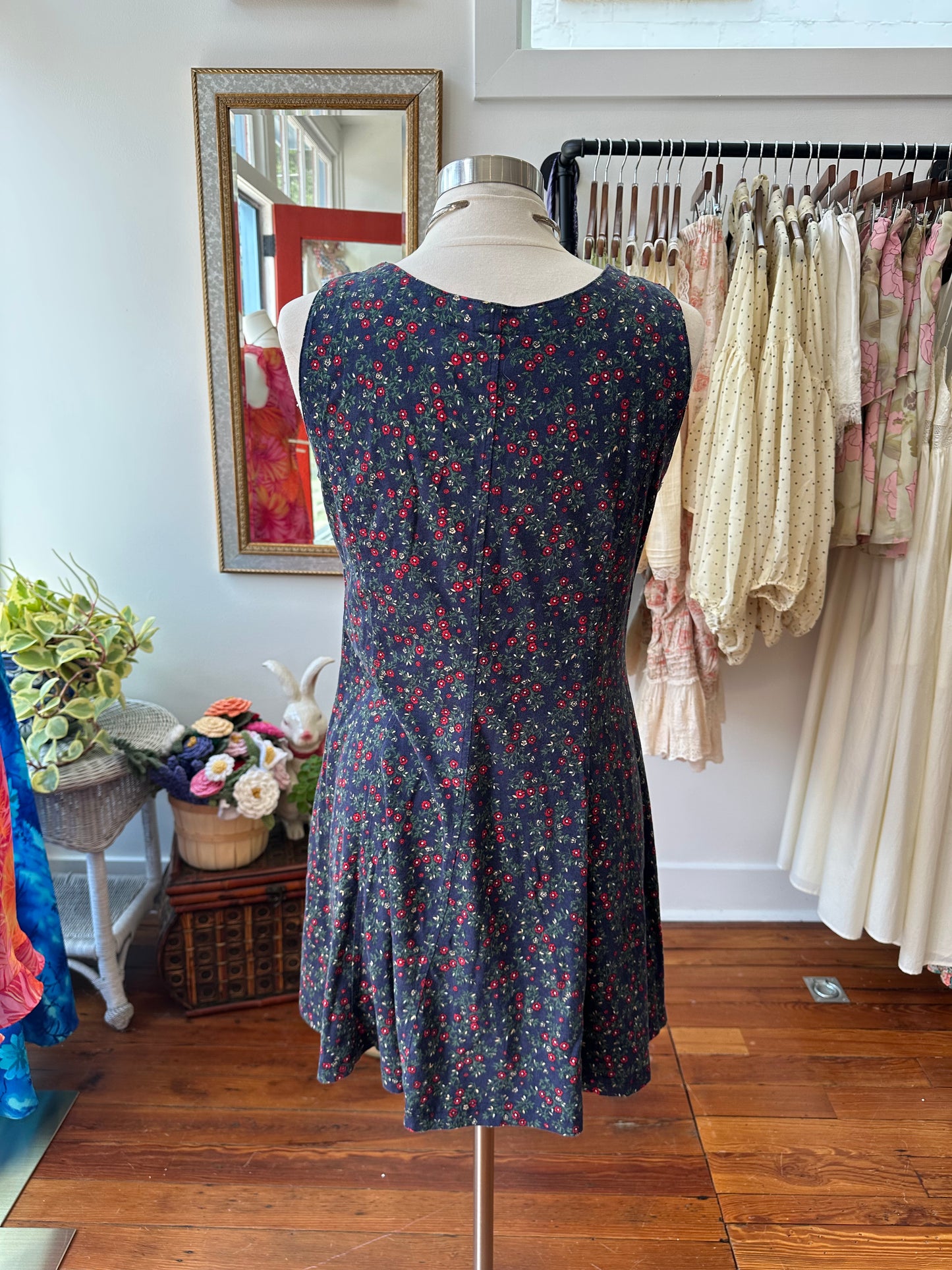 90's Floral Shift Dress - MEDIUM