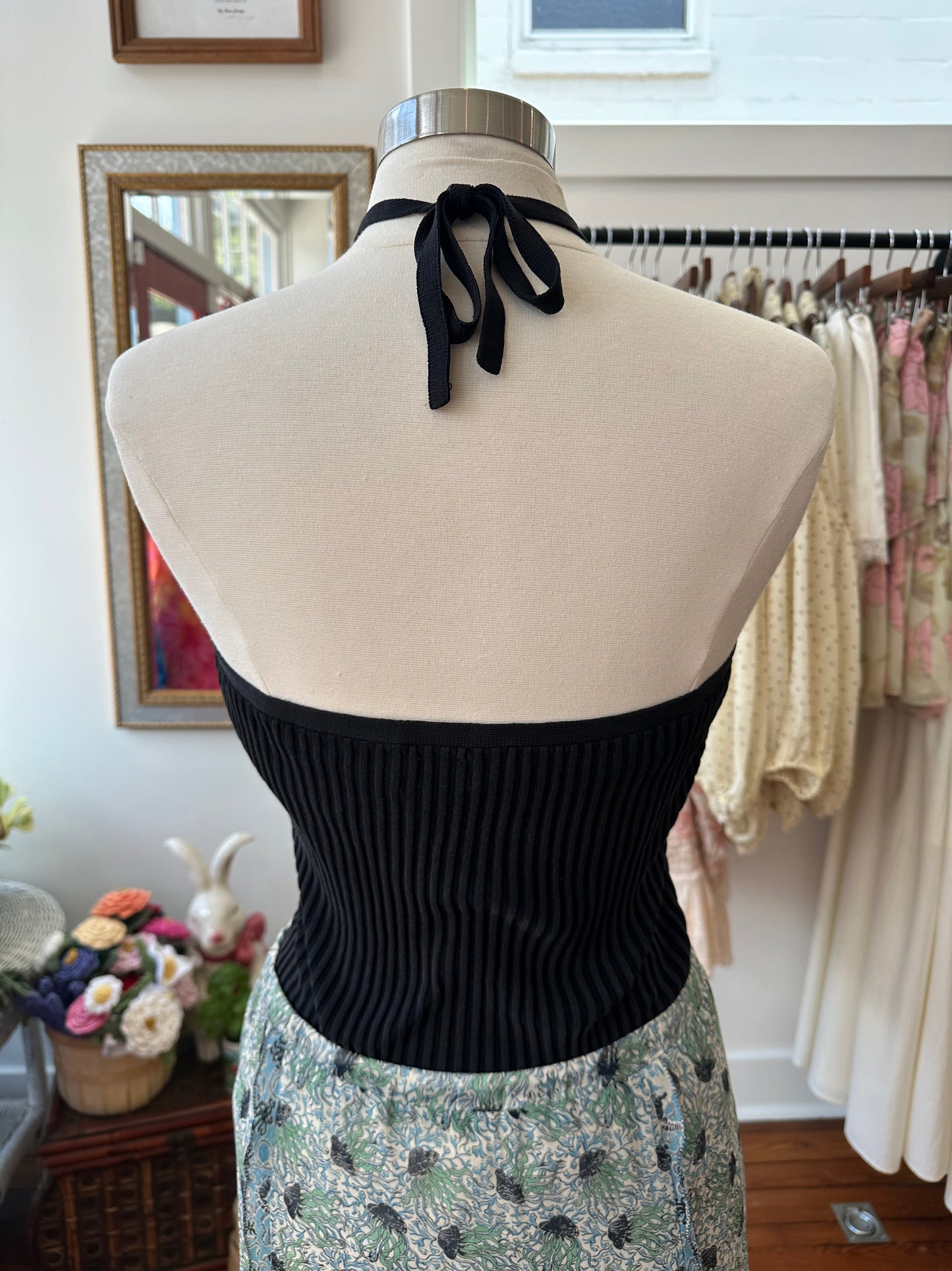 Vintage Ribbed Halter - LARGE