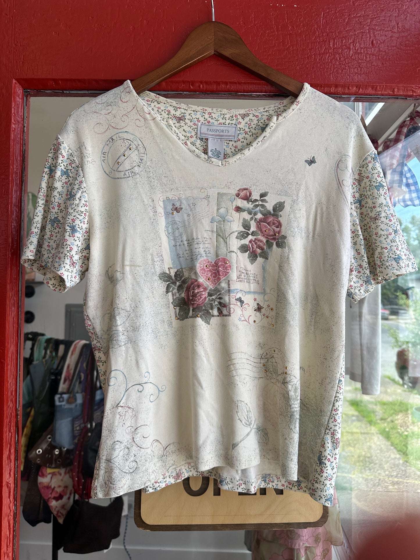 Vintage Postcard Tee - MEDIUM