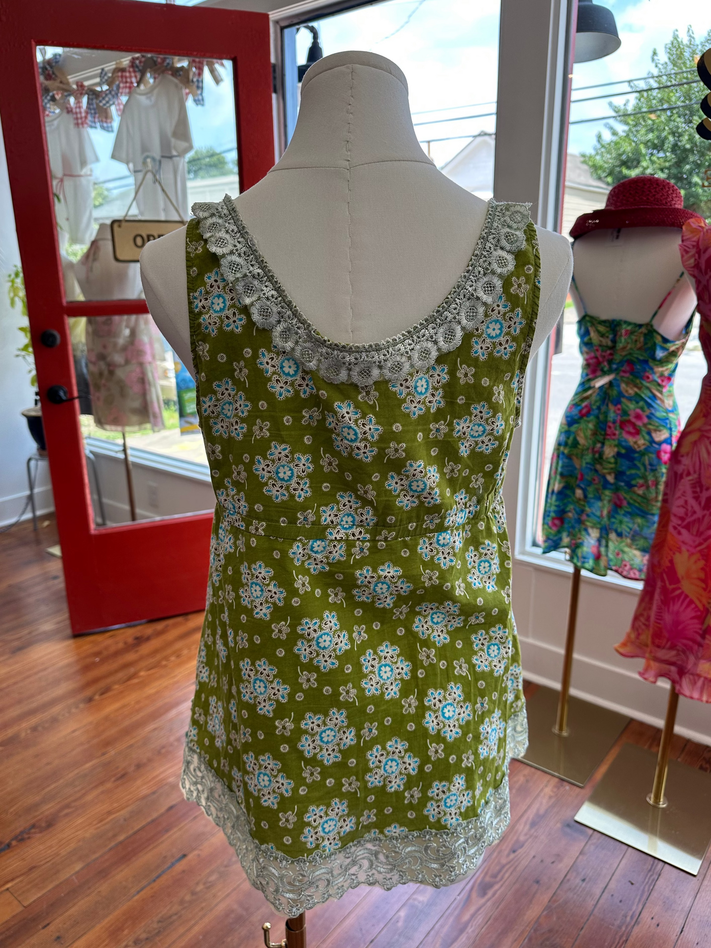 Y2K Green Babydoll Tank - MEDIUM
