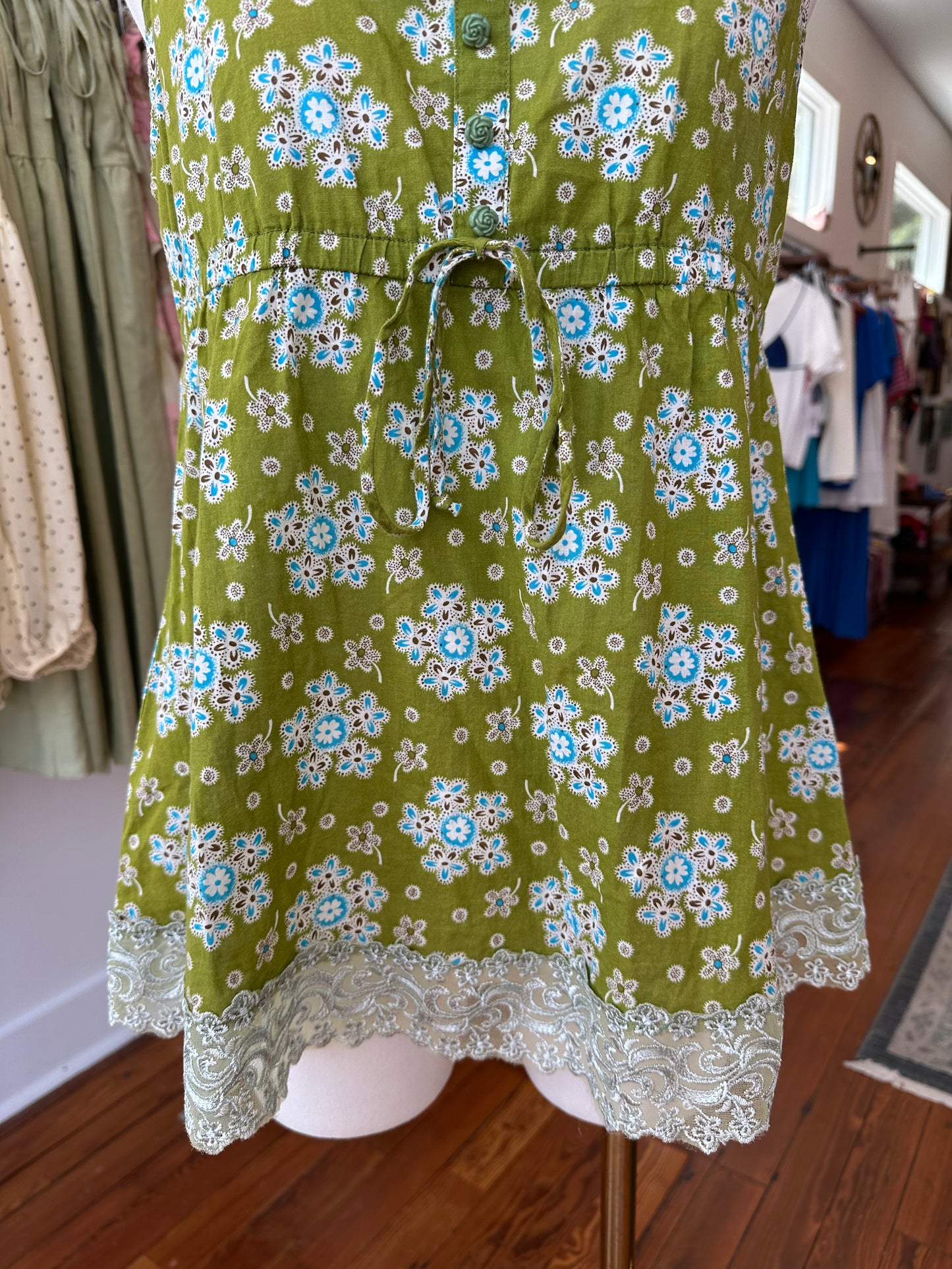Y2K Green Babydoll Tank - MEDIUM