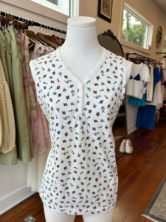 80's/90's Cottage Core Tank - SMALL