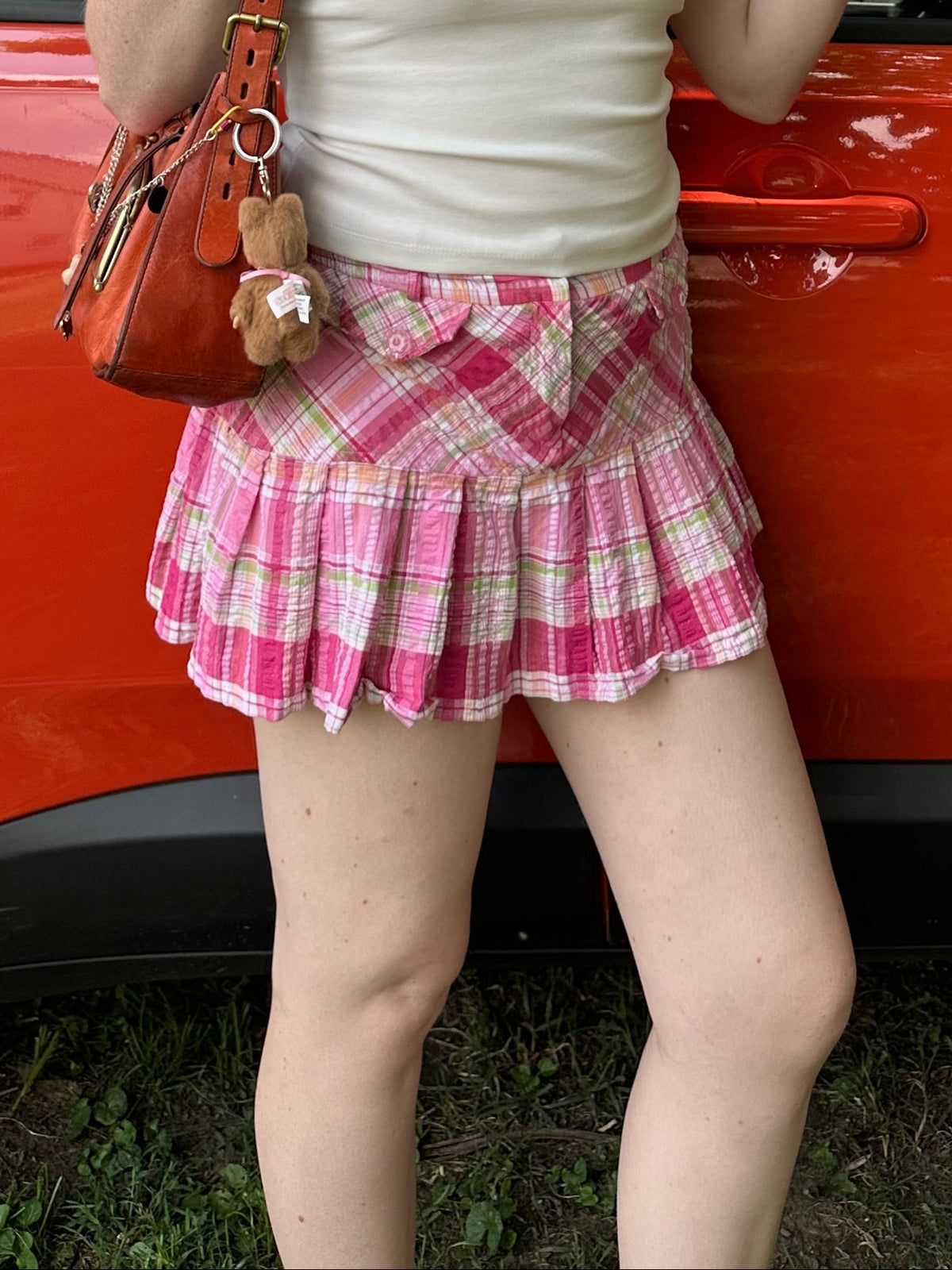 Y2K Pink Madras Mini - 9