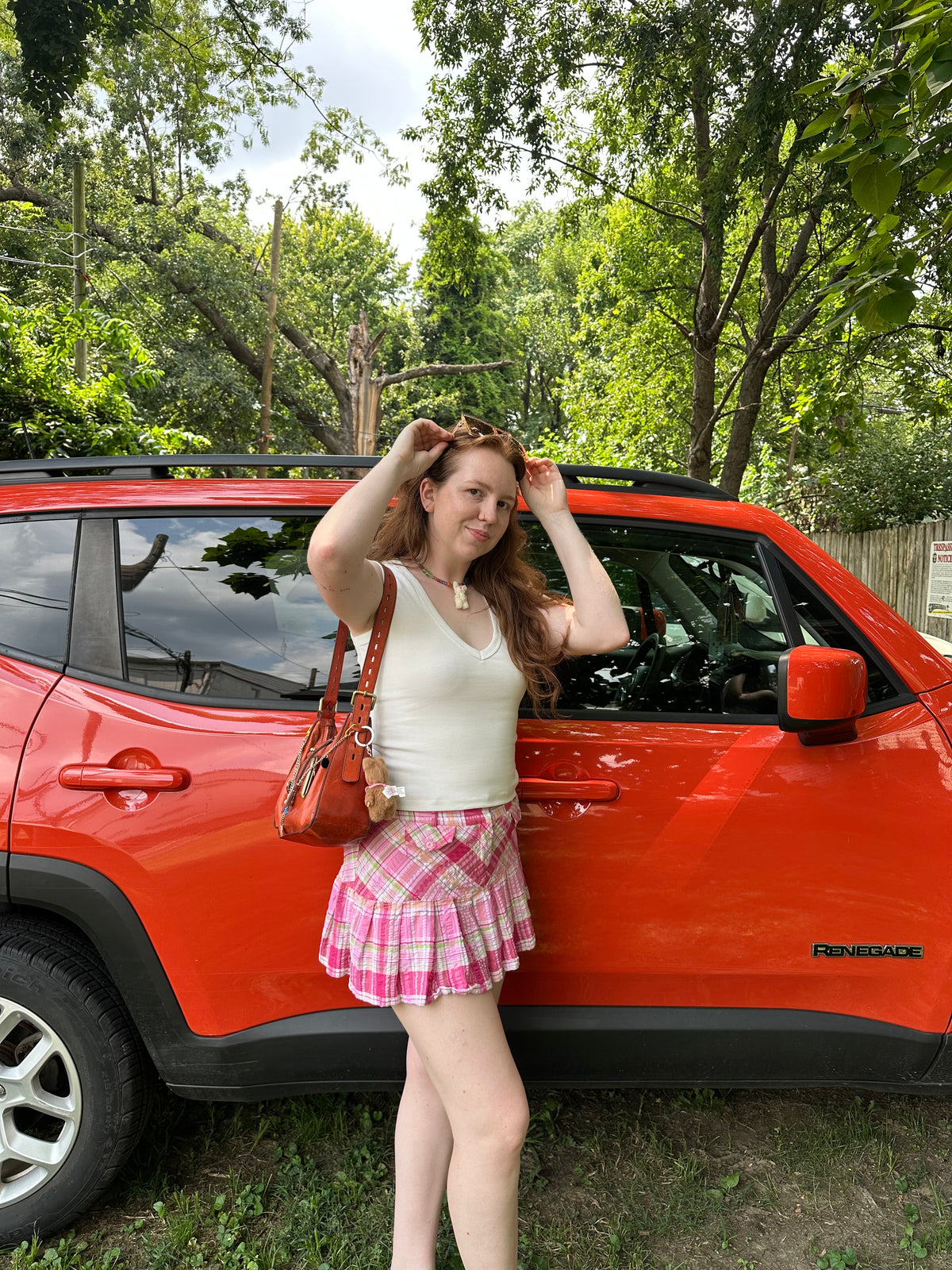 Y2K Pink Madras Mini - 9