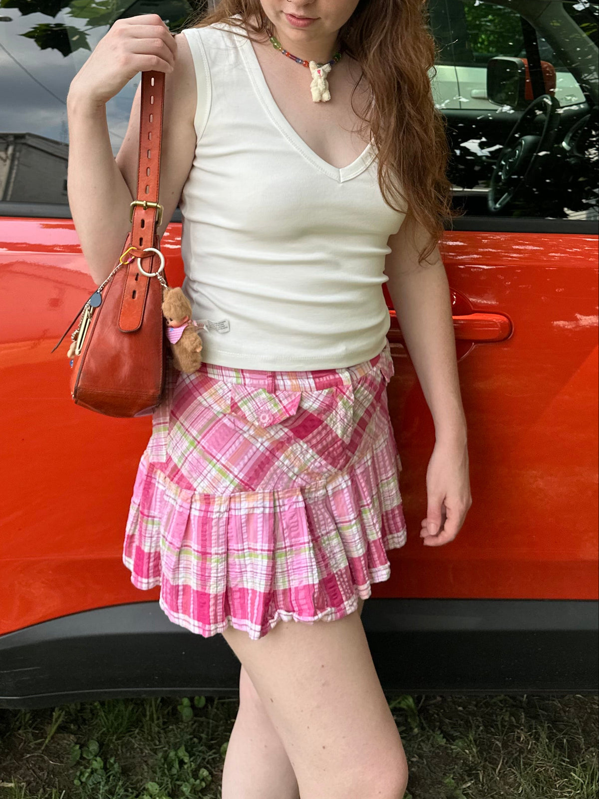 Y2K Pink Madras Mini - 9