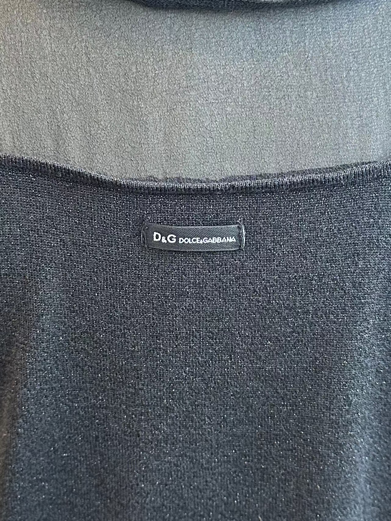 Dolce and Gabbana Glitter Collared Top
