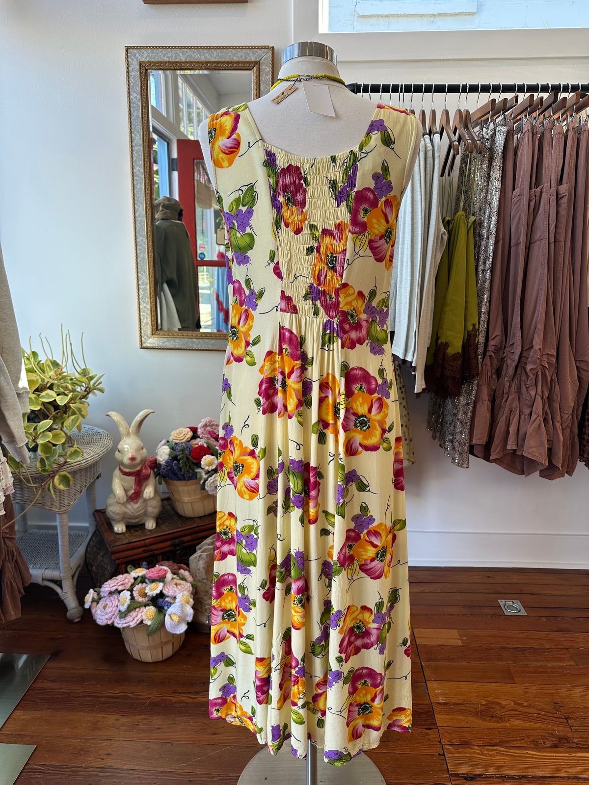90's Butter Floral Maxi - MEDIUM