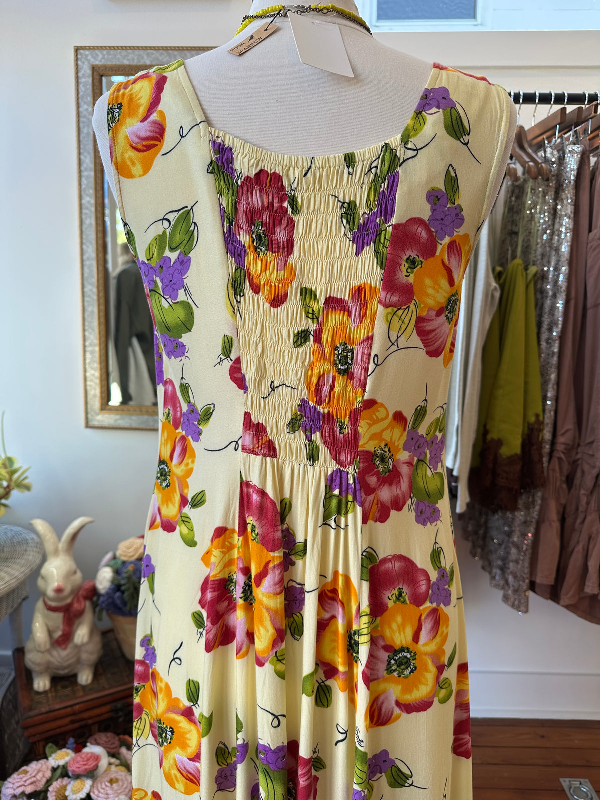 90's Butter Floral Maxi - MEDIUM