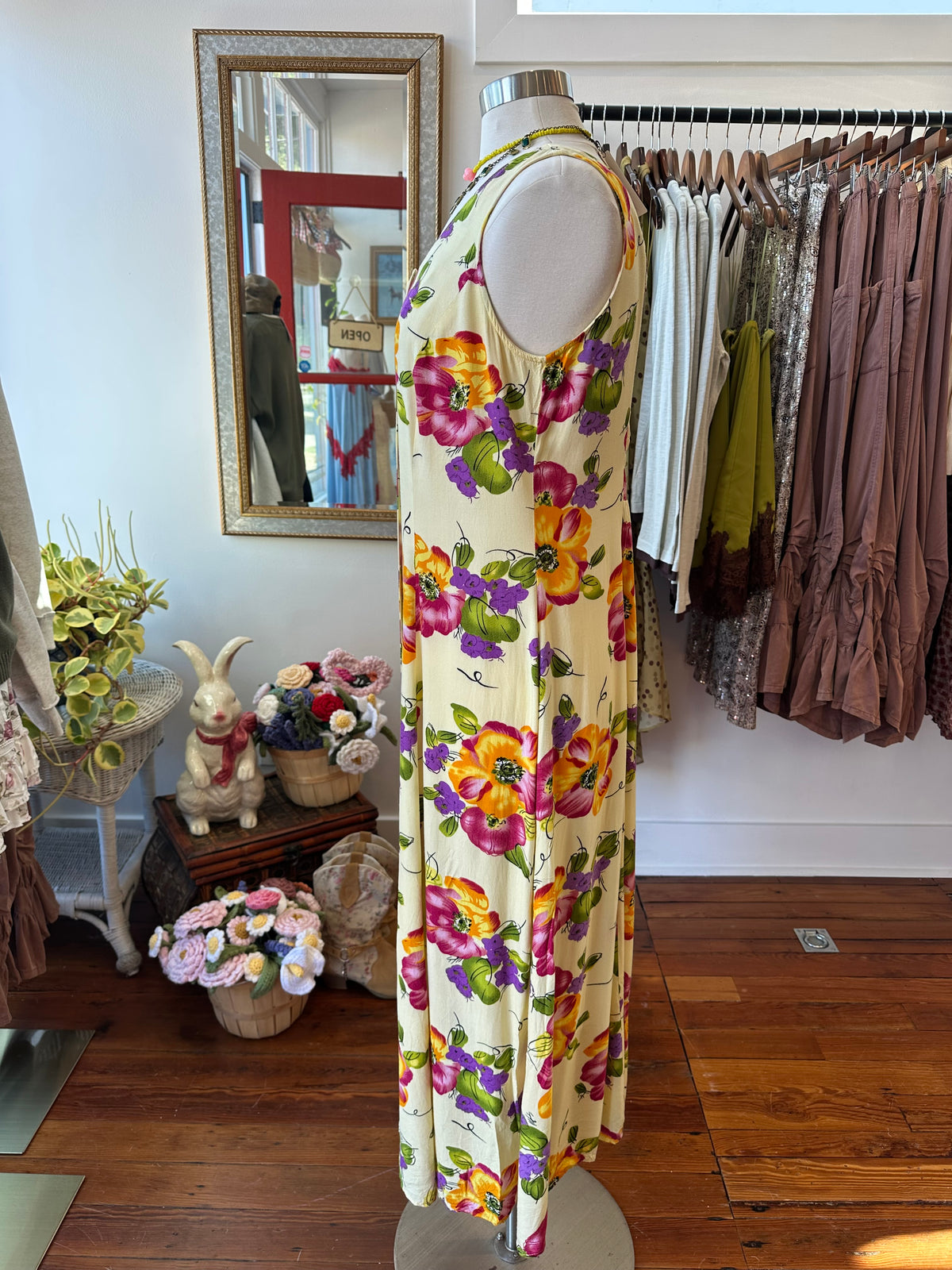 90's Butter Floral Maxi - MEDIUM