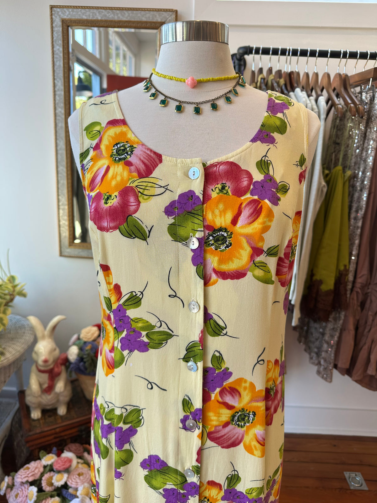 90's Butter Floral Maxi - MEDIUM