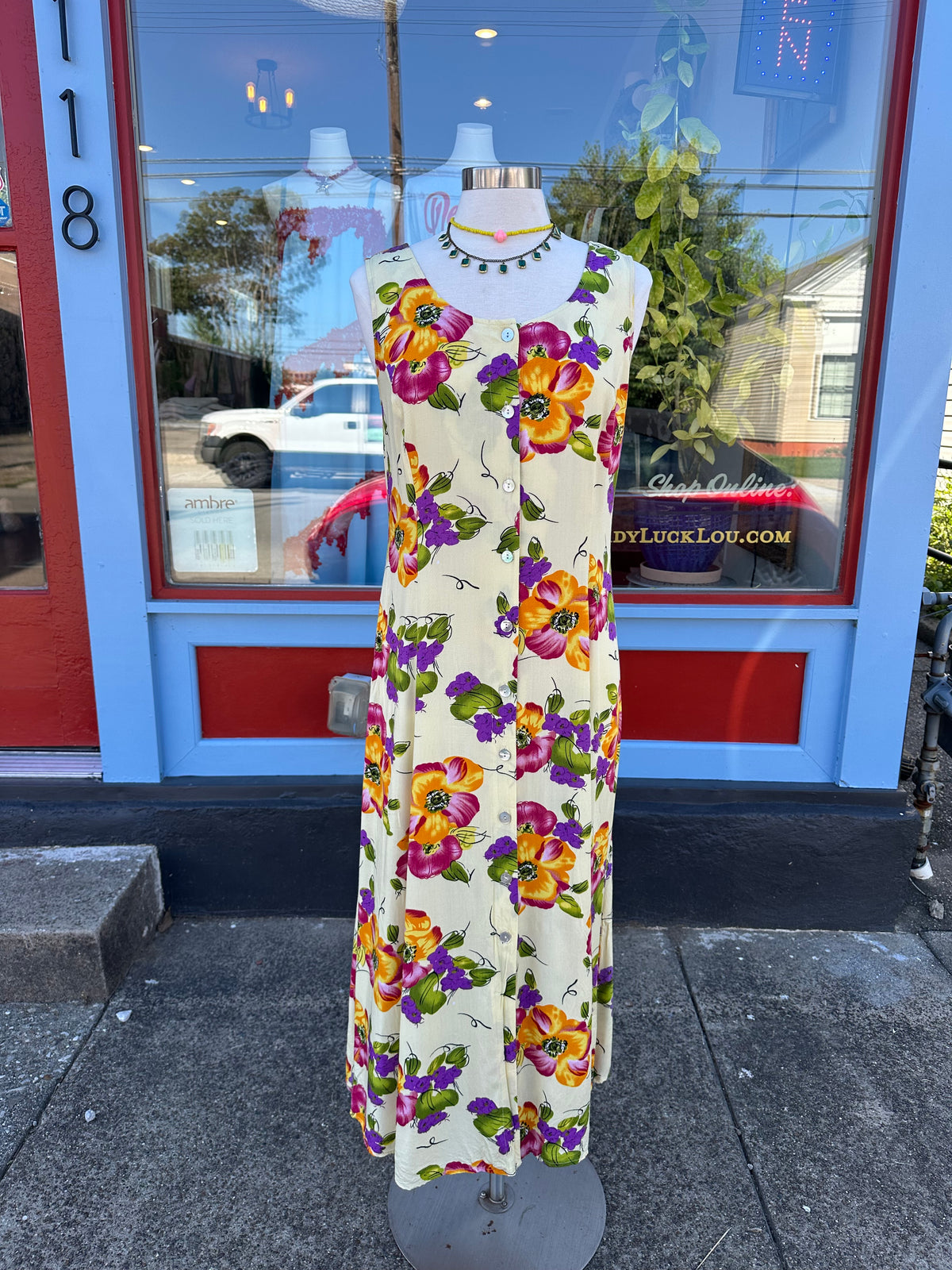 90's Butter Floral Maxi - MEDIUM
