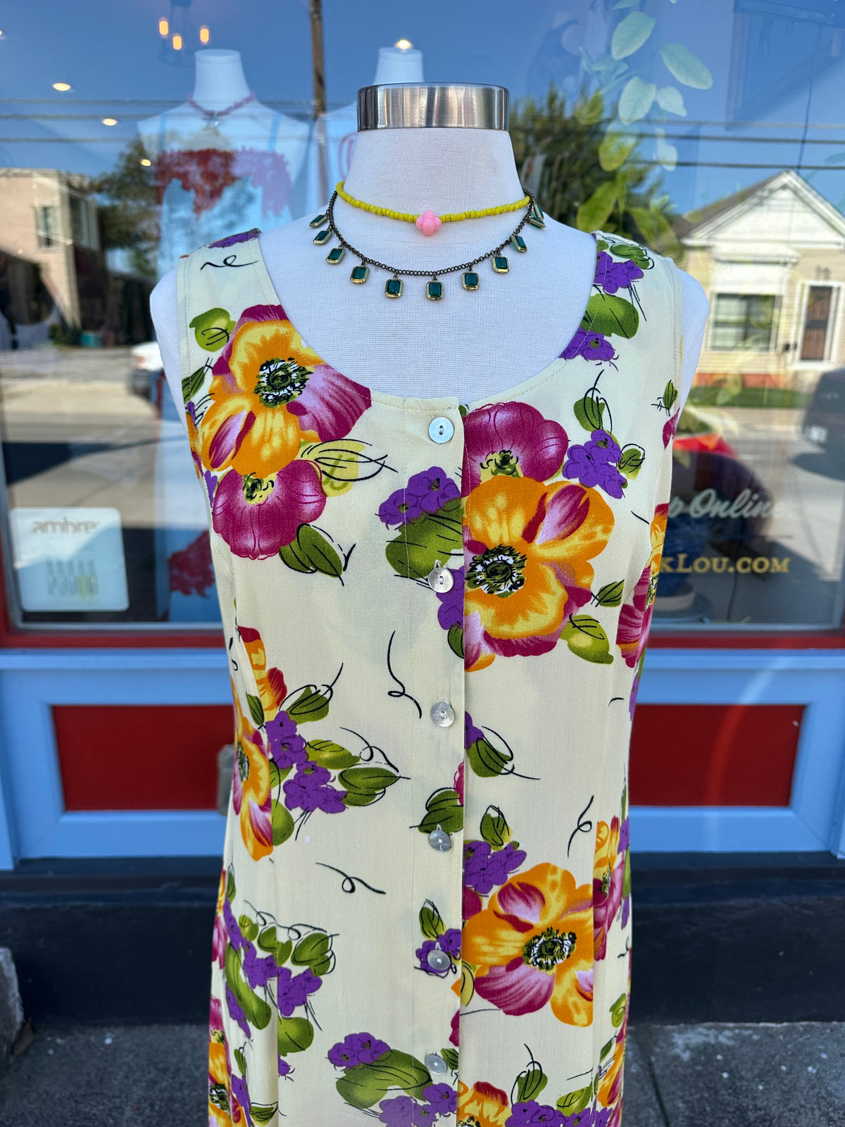 90's Butter Floral Maxi - MEDIUM