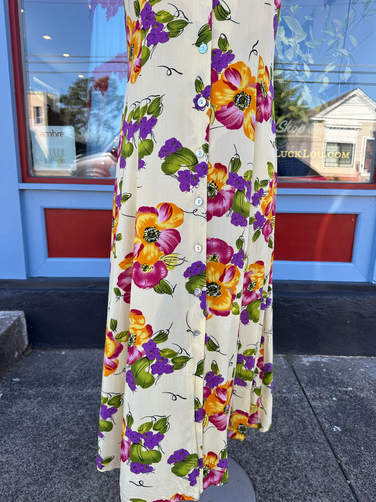 90's Butter Floral Maxi - MEDIUM