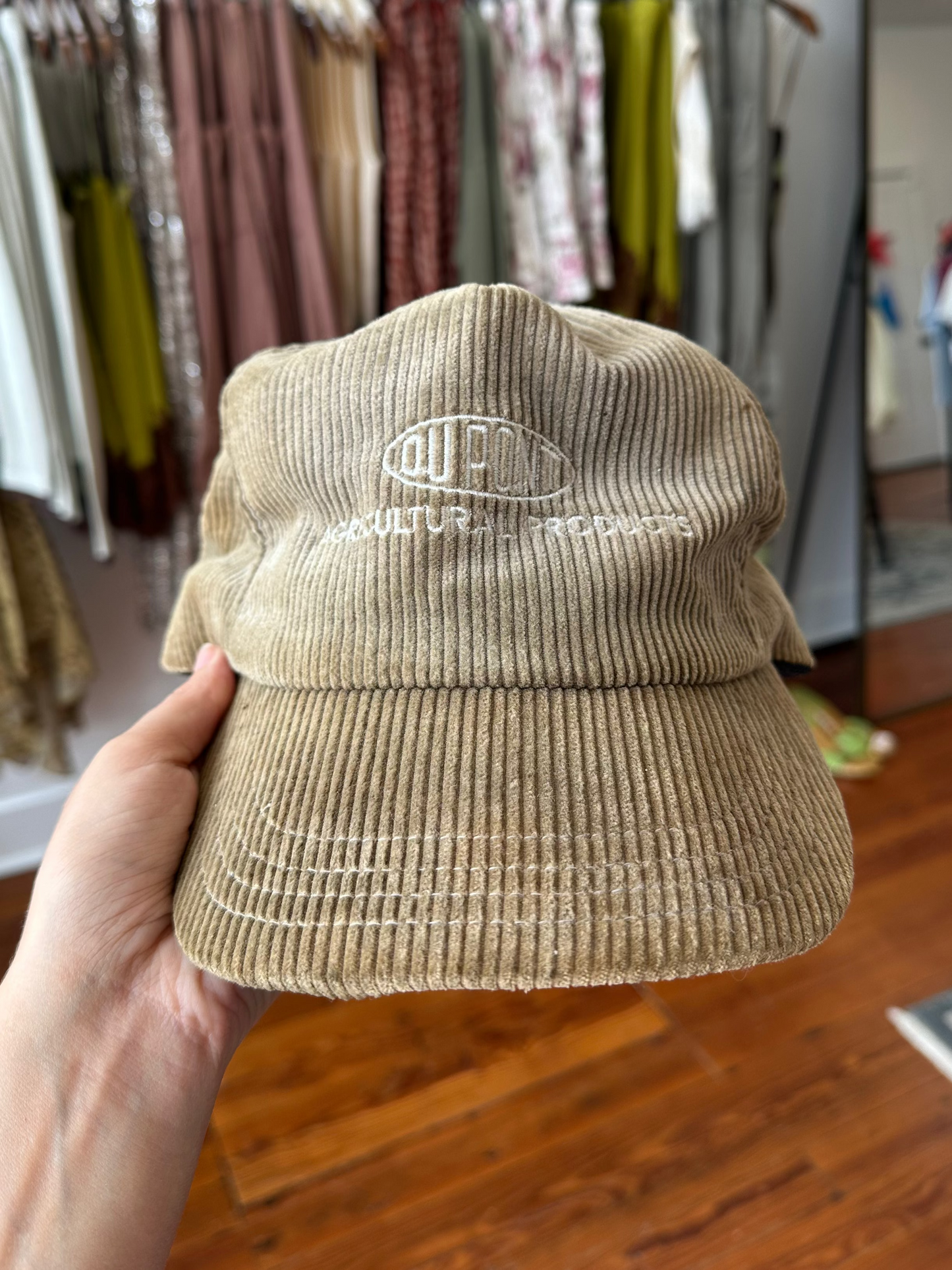 Vtg Cord Agriculture Hat