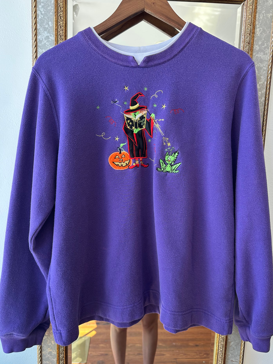 90's Purple Witch Crew - LARGE