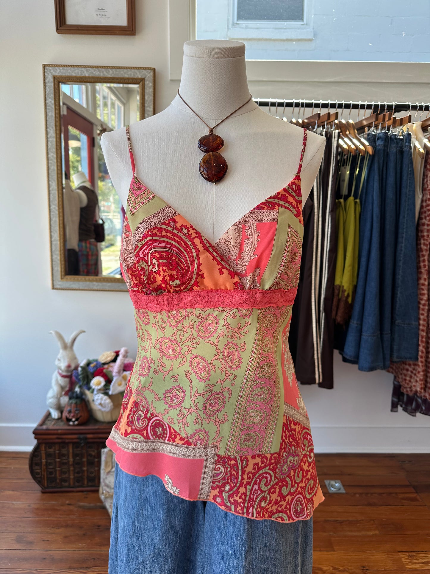 Y2K Paisley Tank USA - MEDIUM