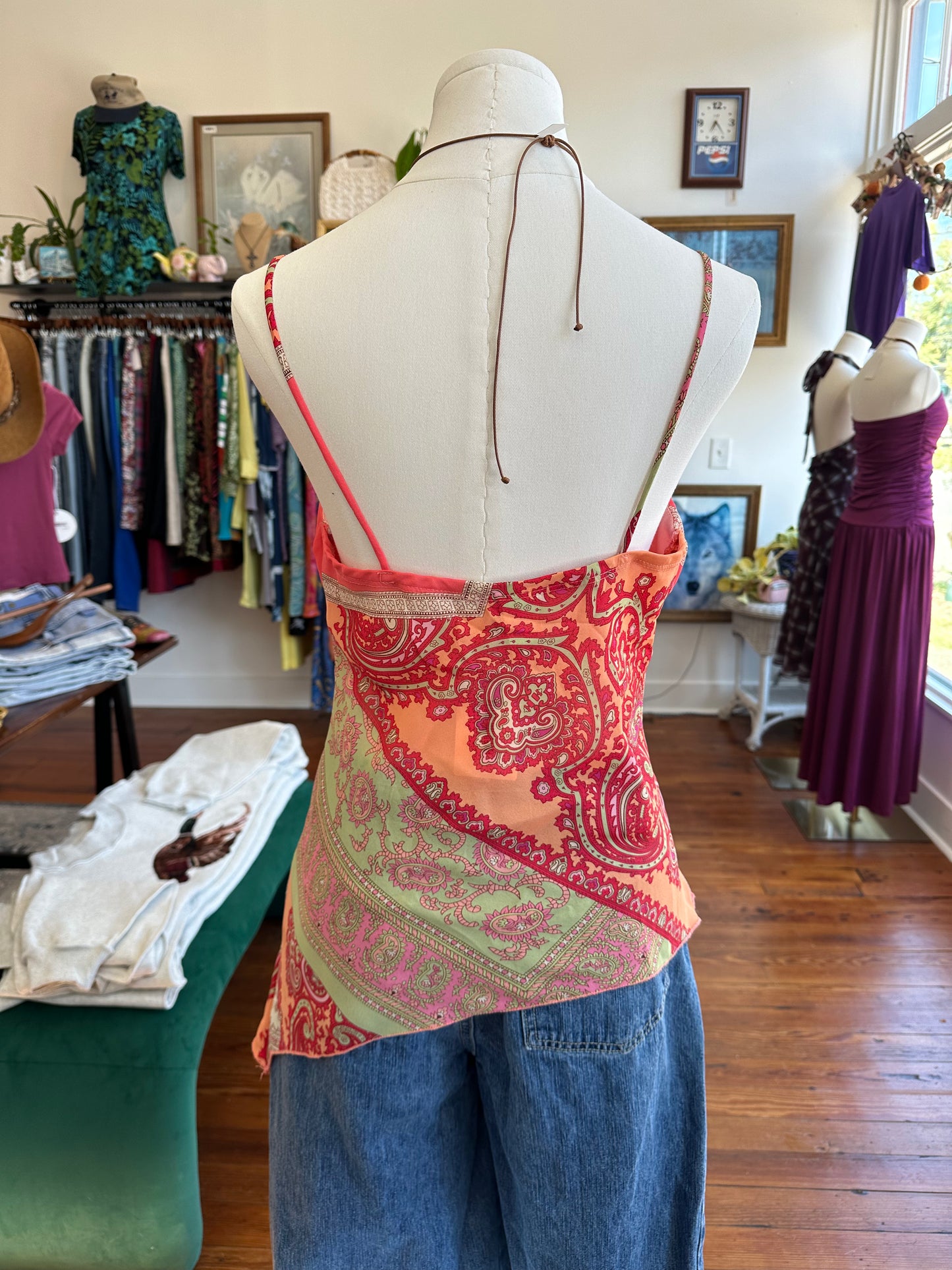 Y2K Paisley Tank USA - MEDIUM