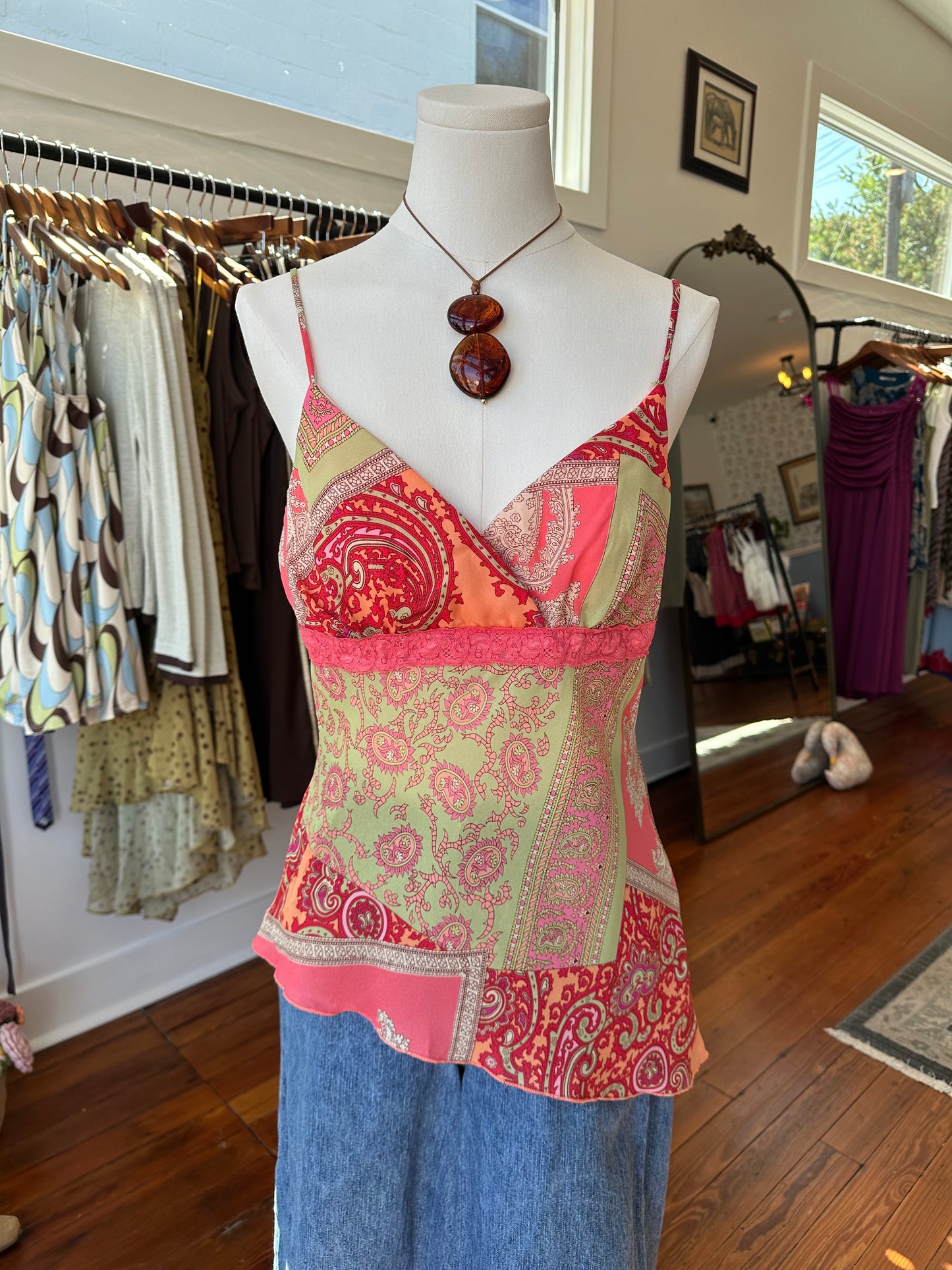 Y2K Paisley Tank USA - MEDIUM