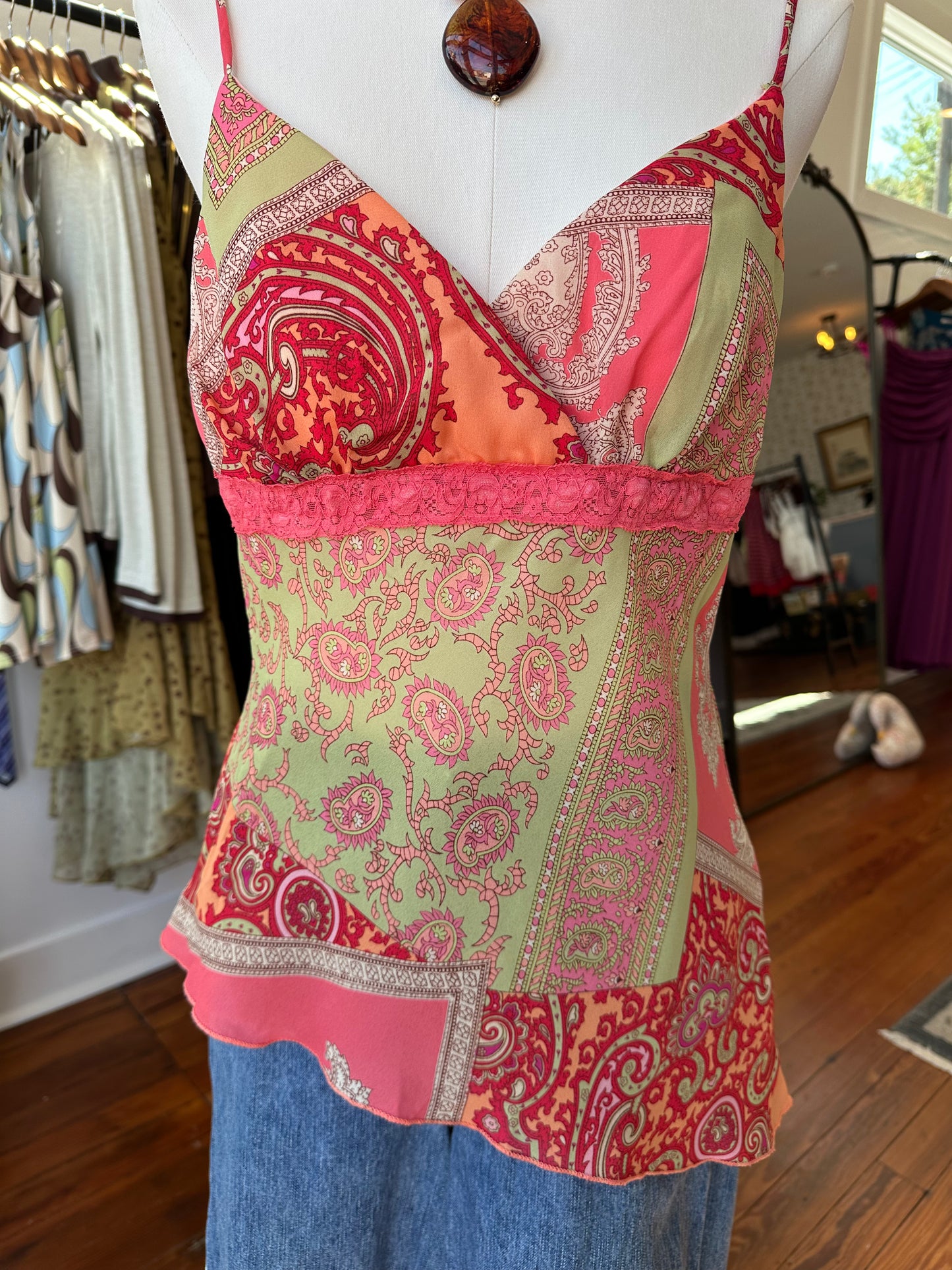 Y2K Paisley Tank USA - MEDIUM