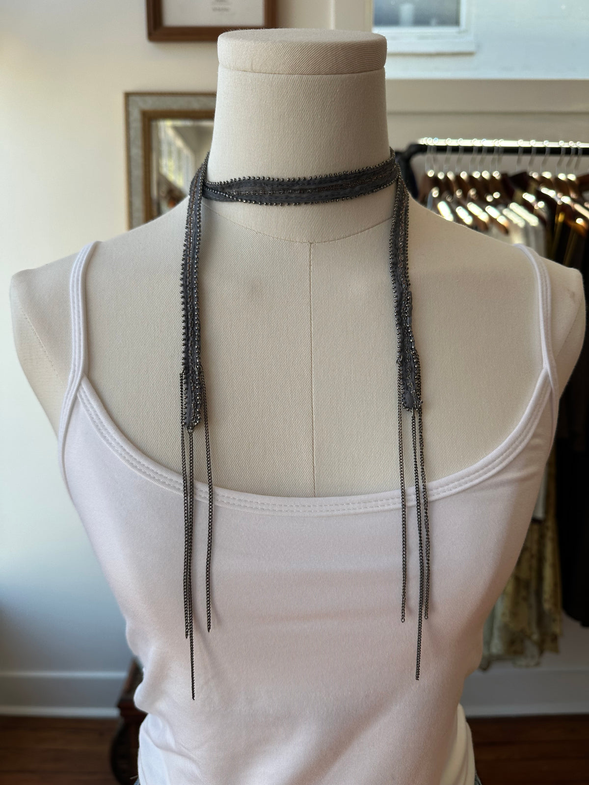 Vintage Beaded Necktie