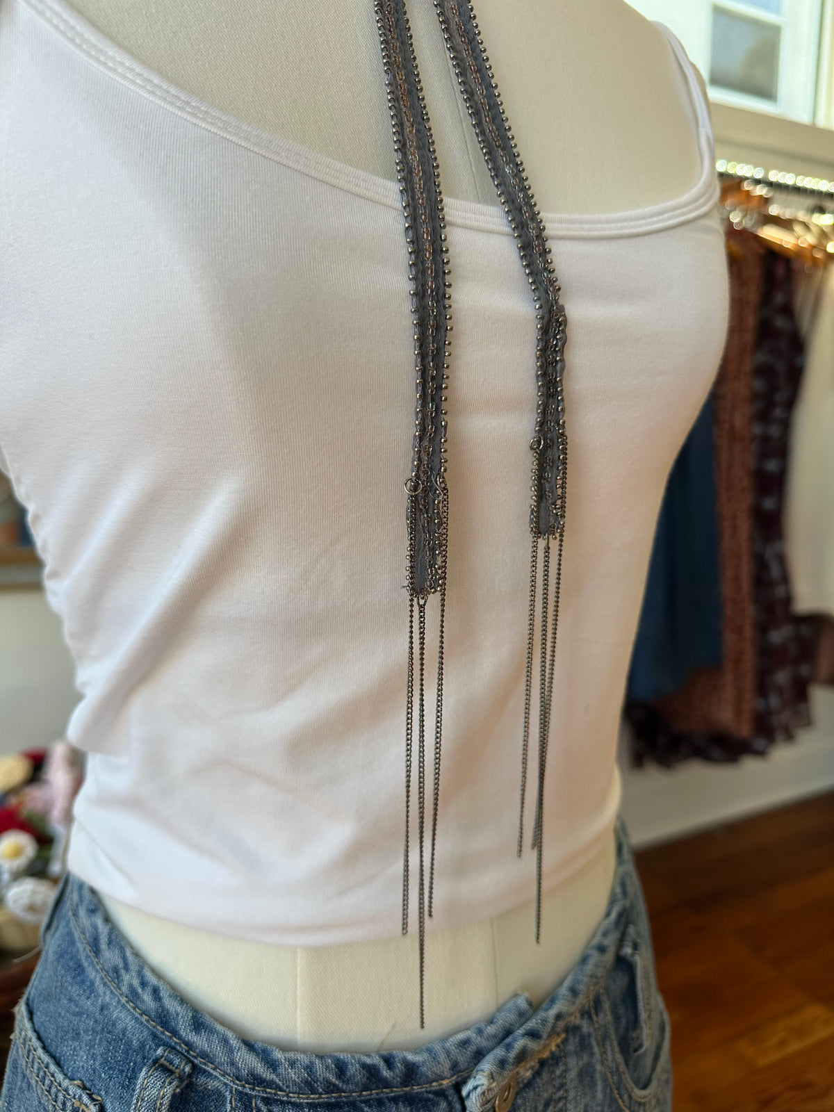 Vintage Beaded Necktie