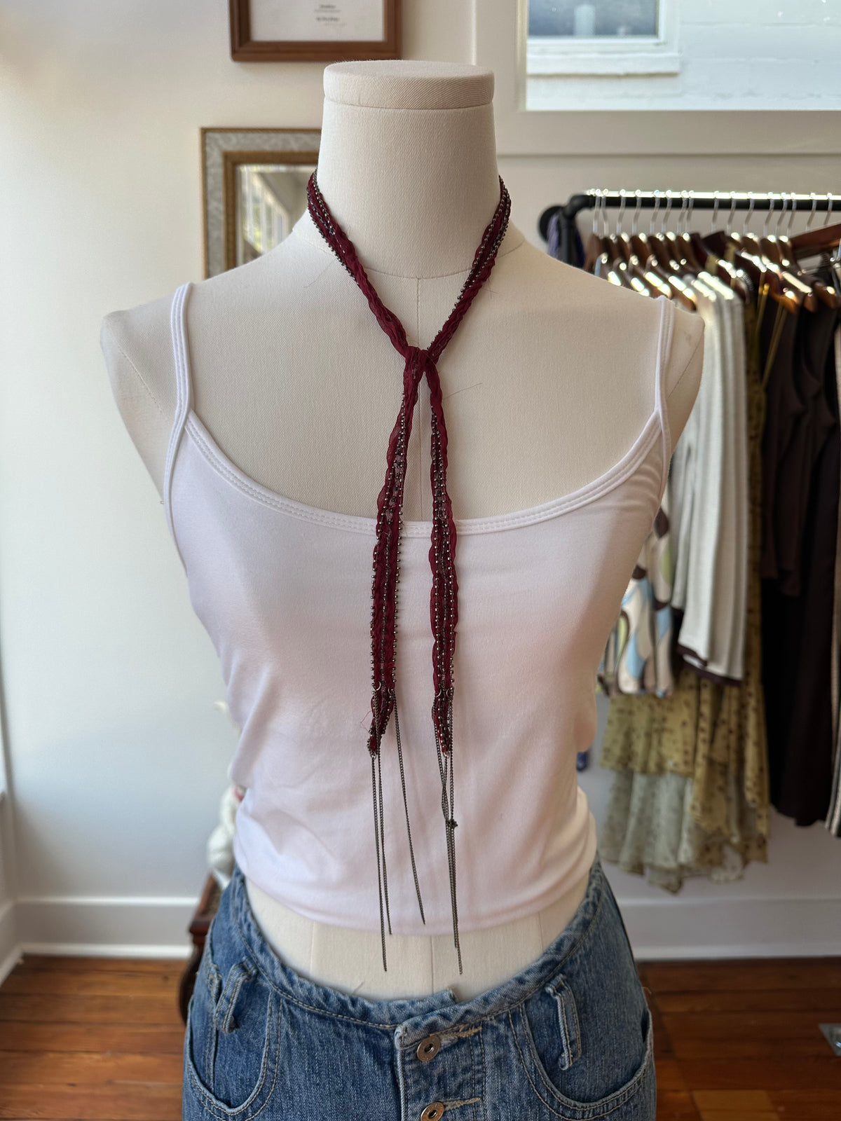 Vintage Beaded Necktie