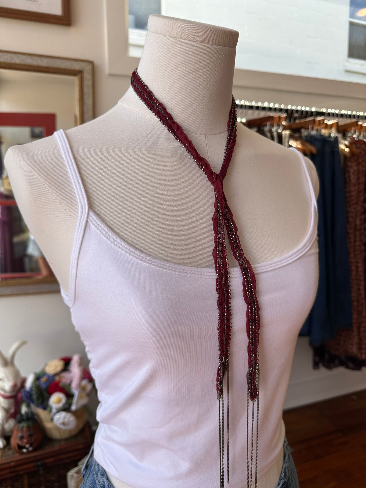 Vintage Beaded Necktie