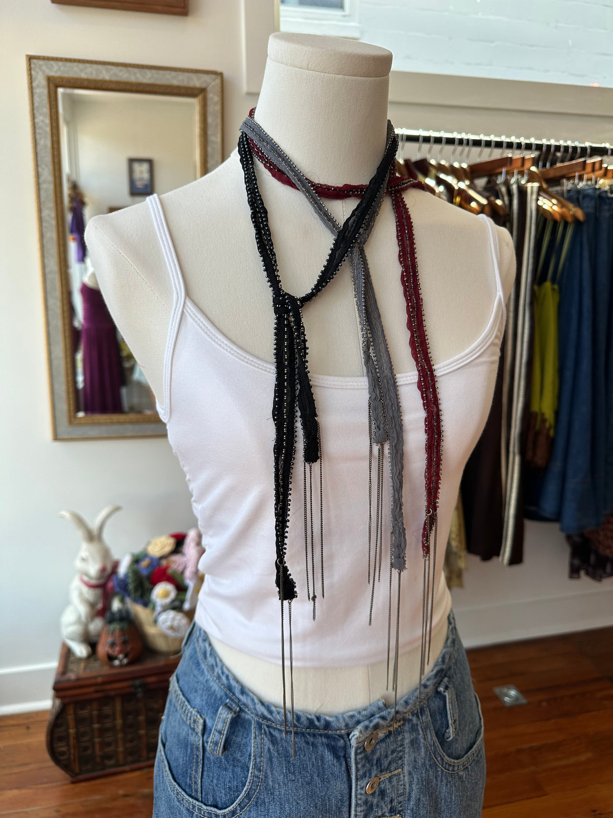 Vintage Beaded Necktie