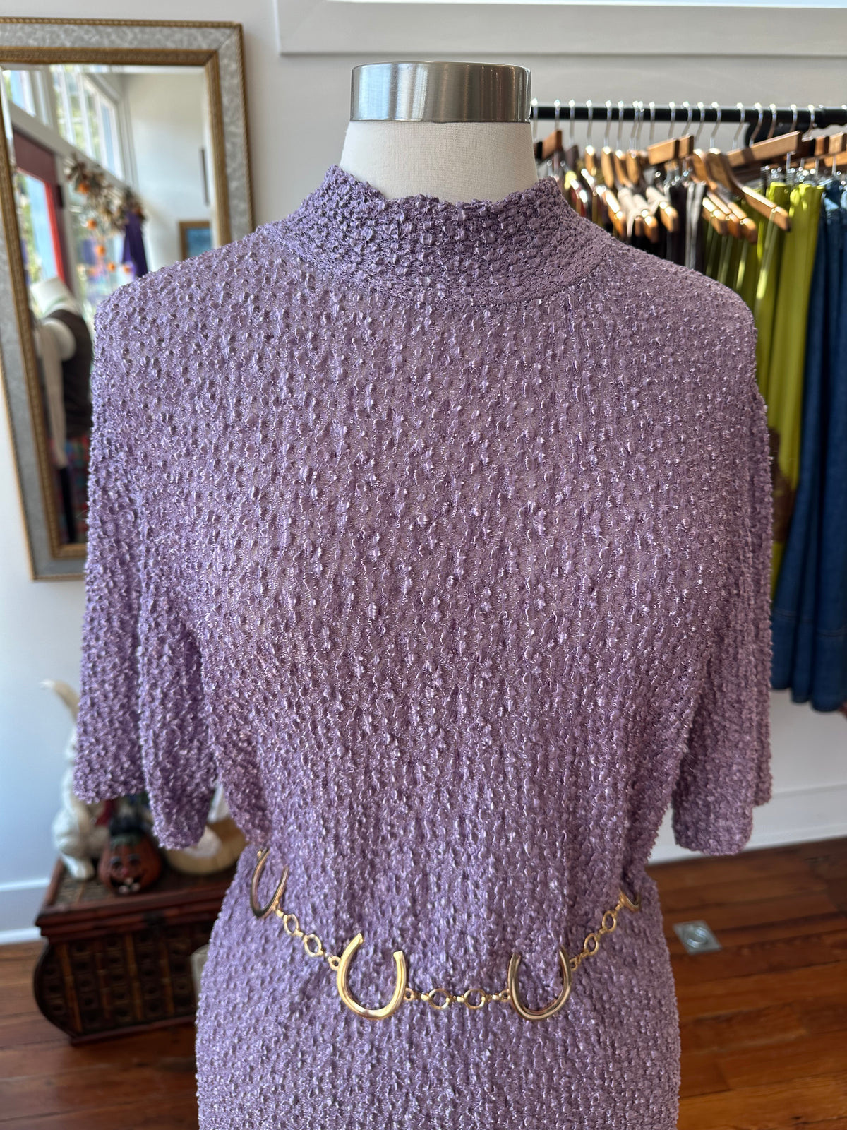 90's Lavender Shift Dress - LARGE