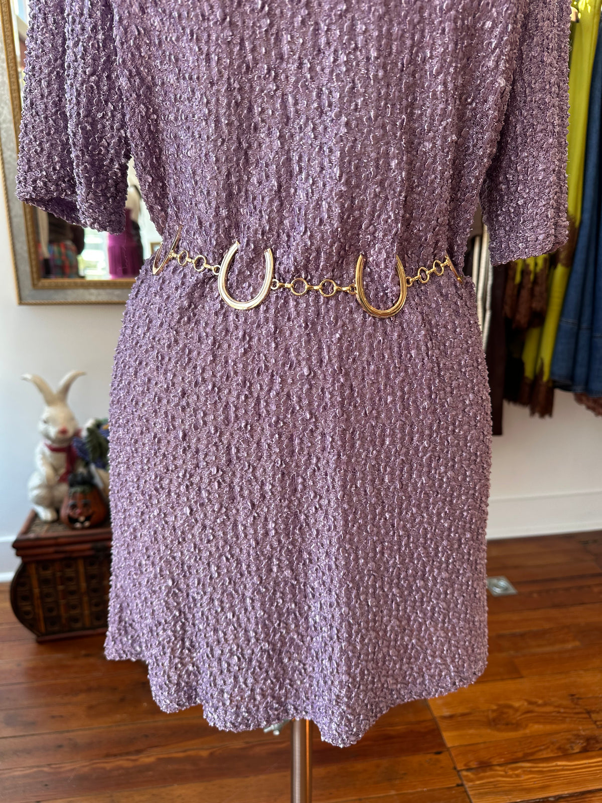 90's Lavender Shift Dress - LARGE