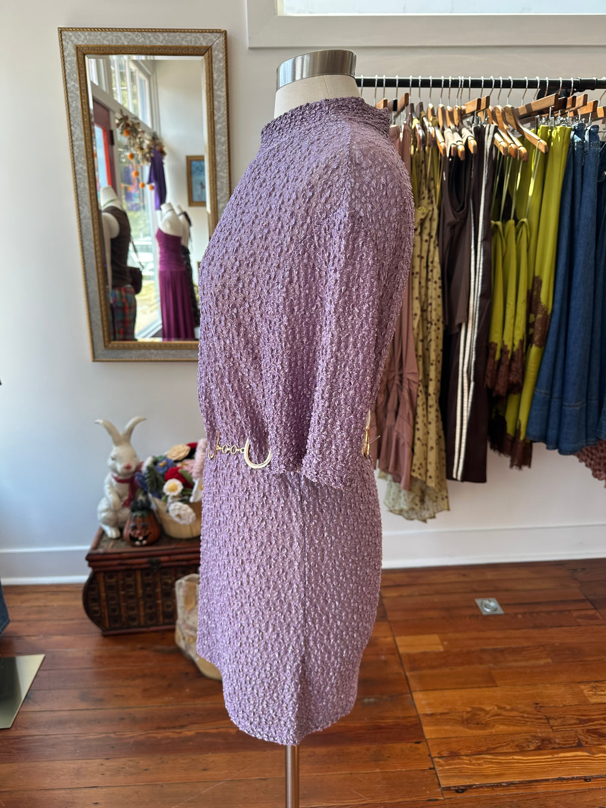 90's Lavender Shift Dress - LARGE