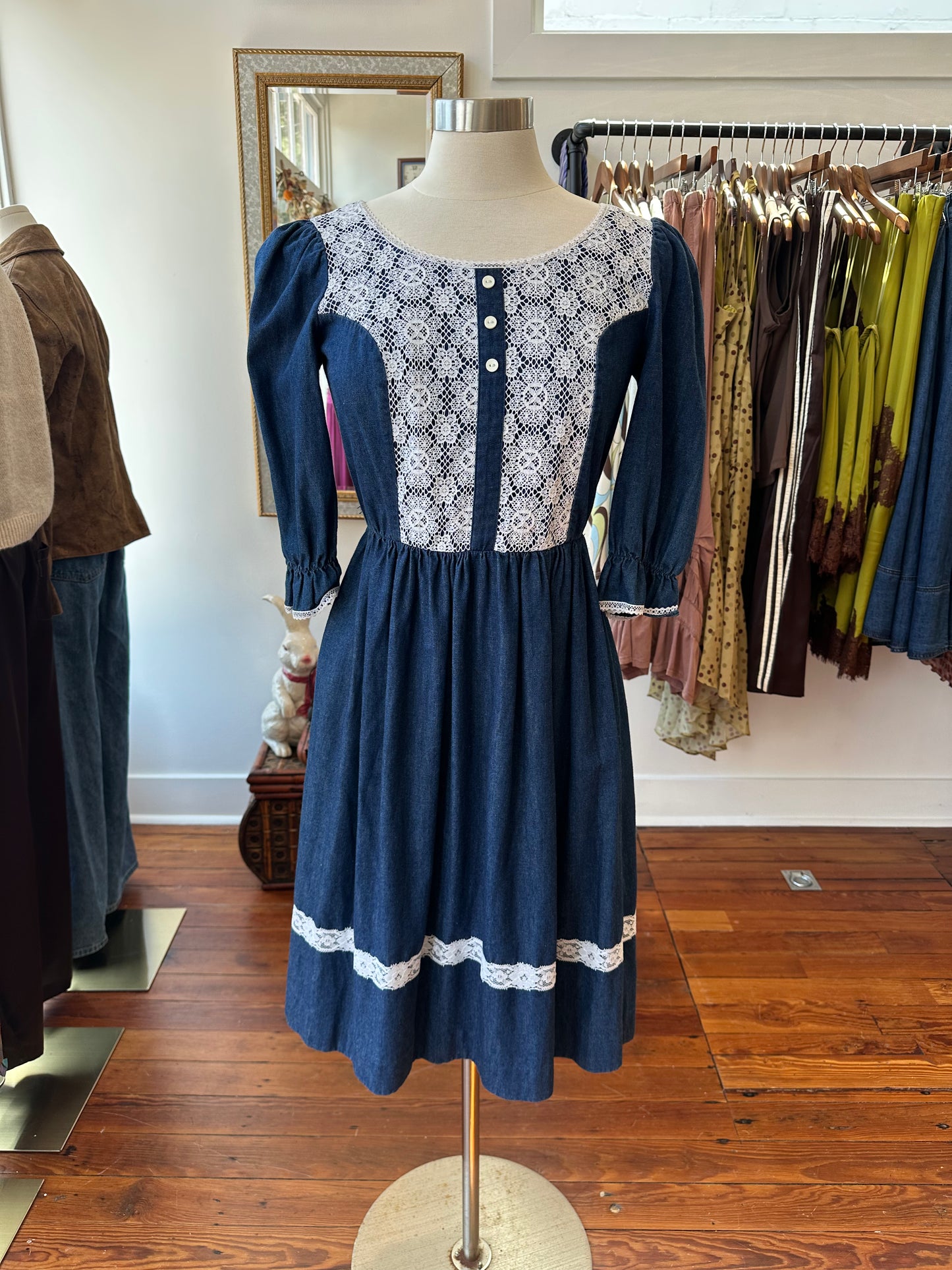 1970's Chambray Dress - MEDIUM