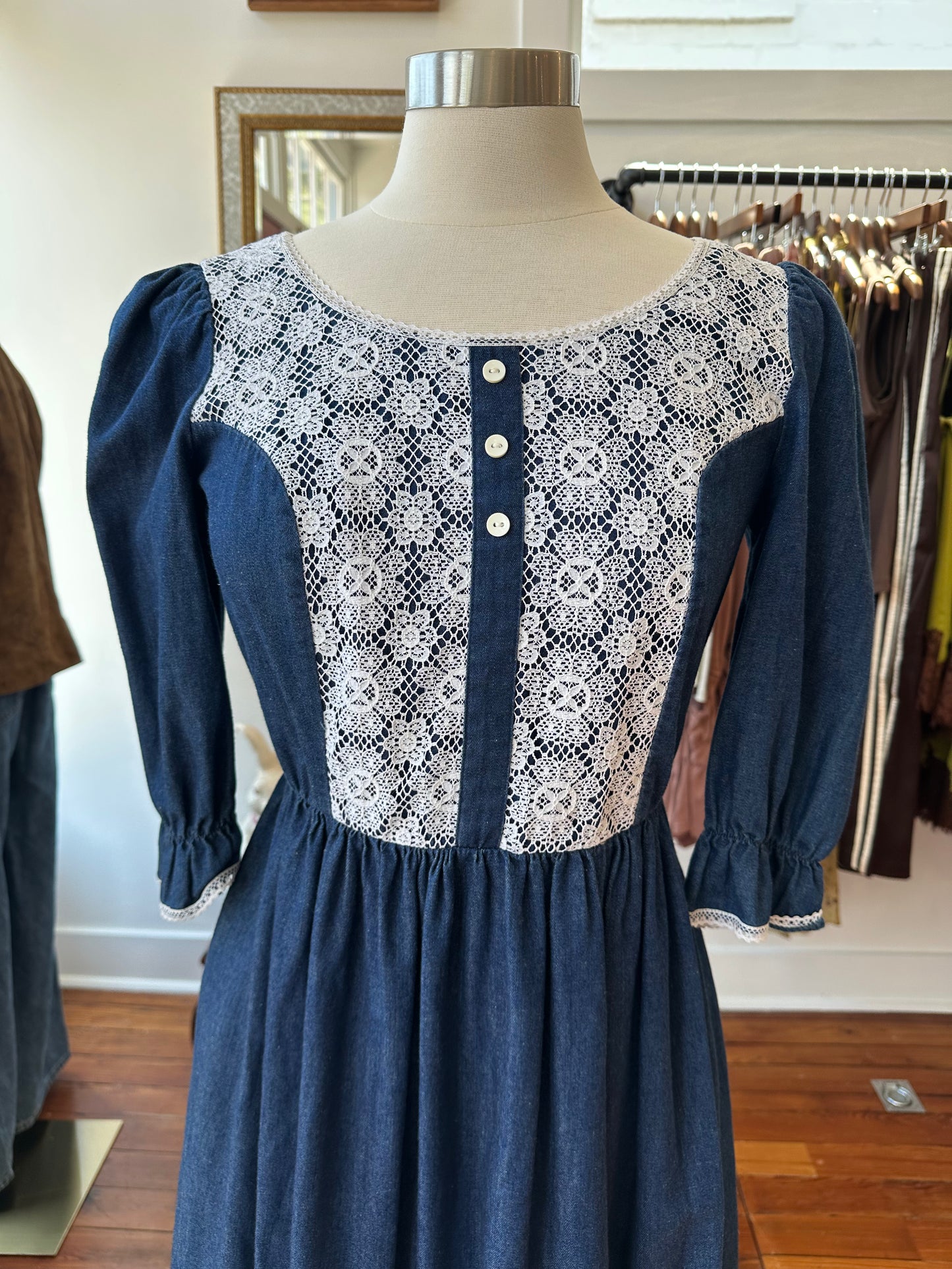 1970's Chambray Dress - MEDIUM
