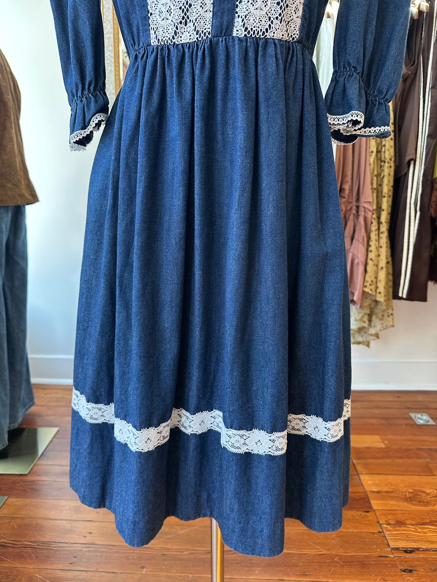 1970's Chambray Dress - MEDIUM