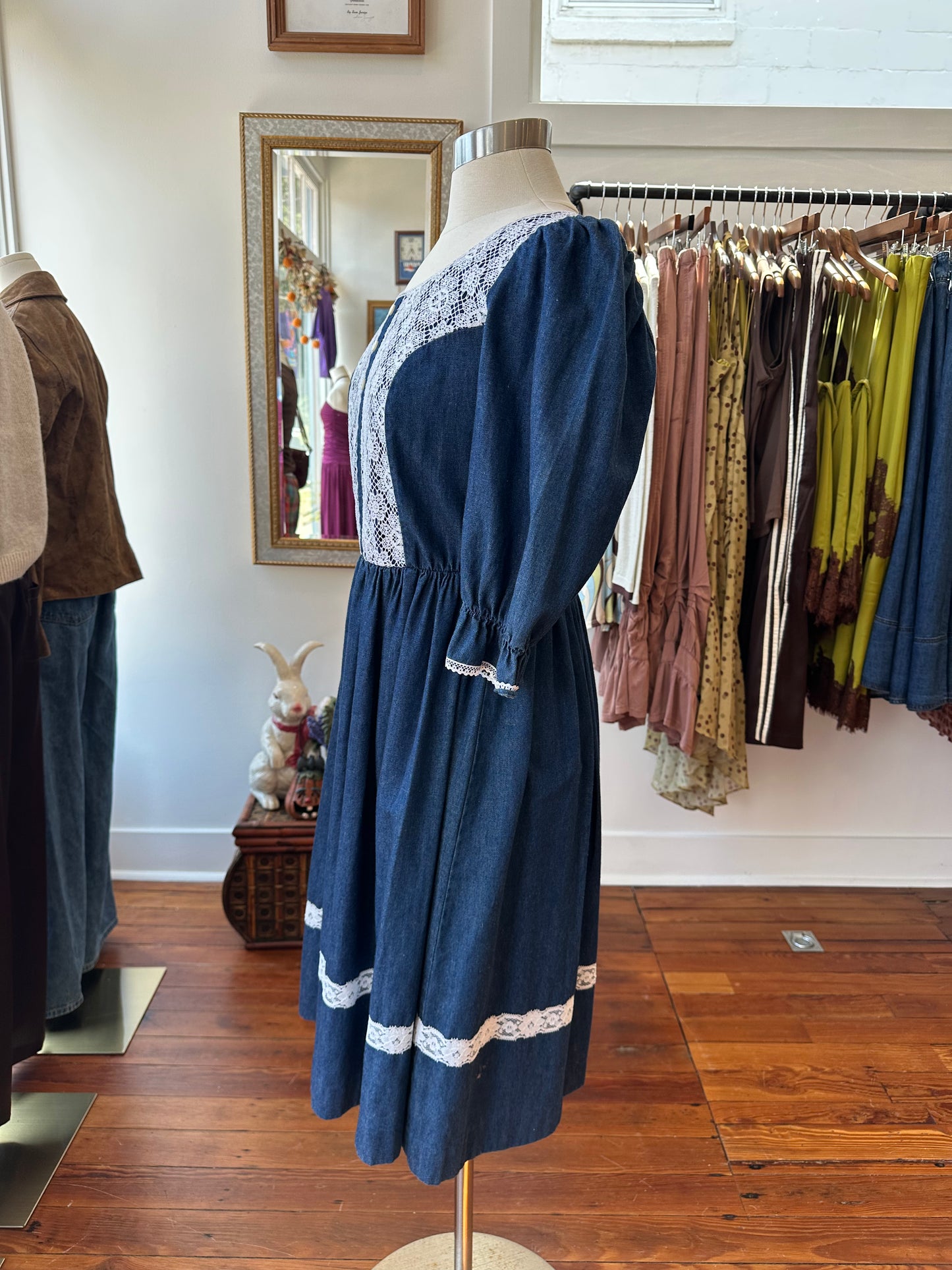 1970's Chambray Dress - MEDIUM
