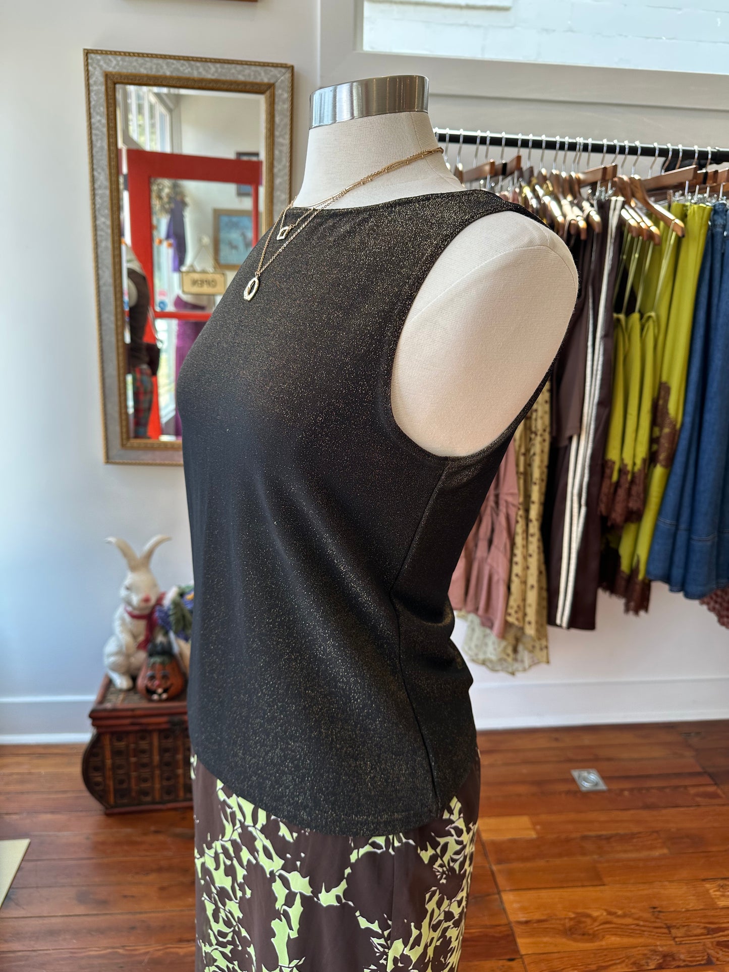 90's Gold Shimmer Tank - MEDIUM